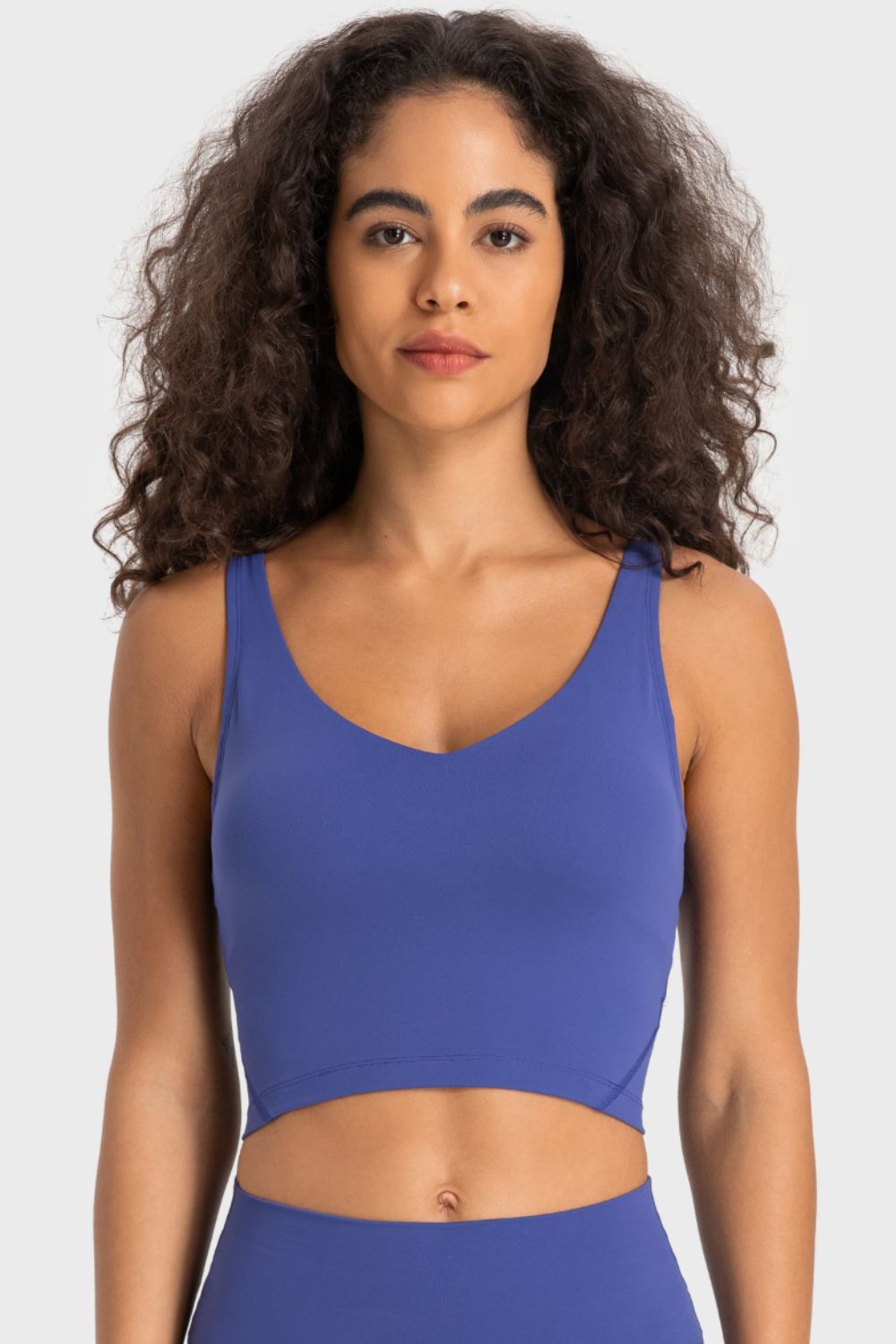 Millennia Deep V-Neck Crop Sports Bra - cas7m