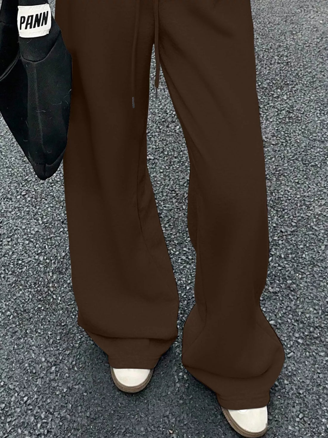 Wide Leg Drawstring Sweatpants - cas7m