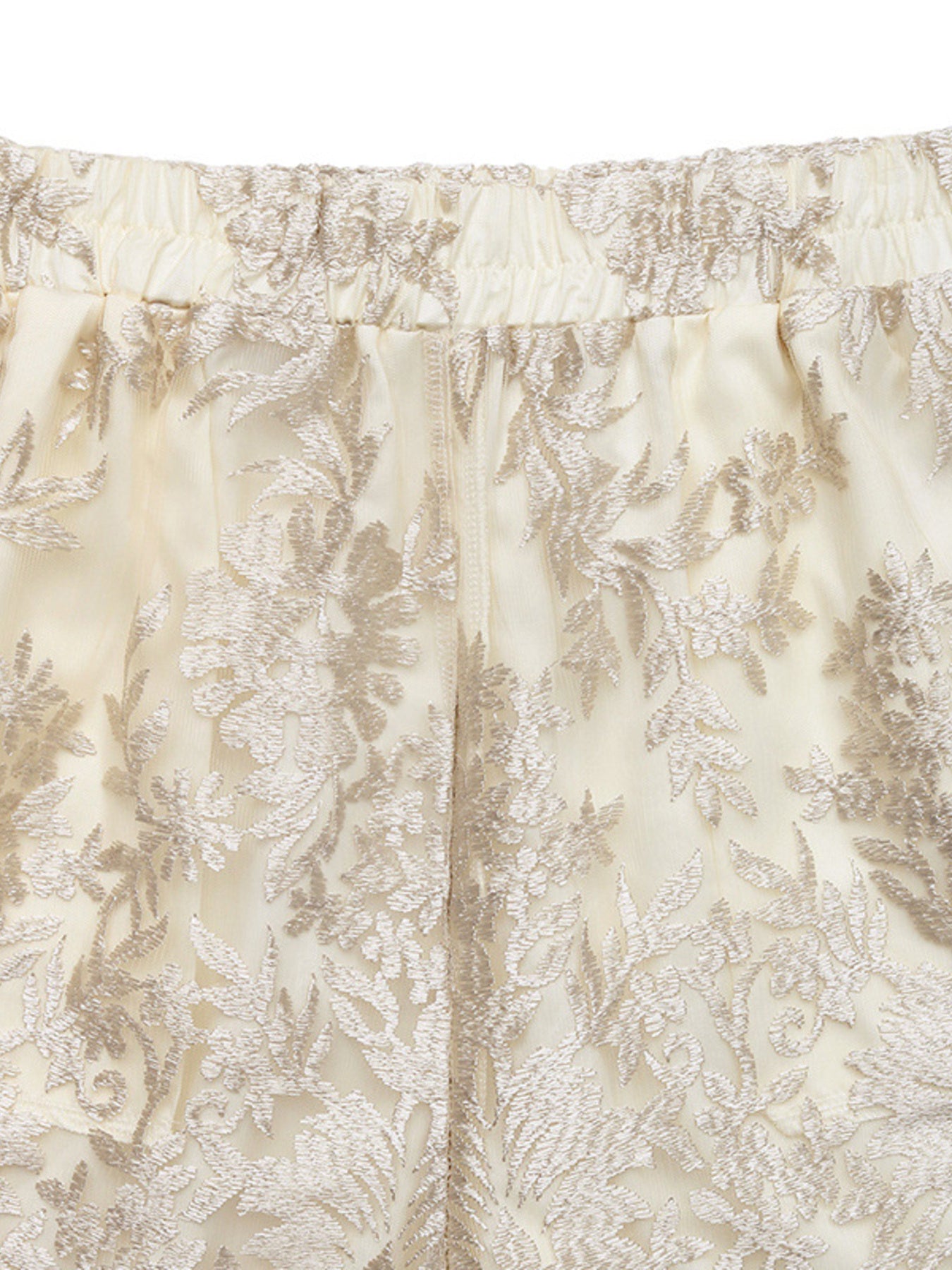 Lace Scalloped Hem Elastic Waist Shorts - cas7m