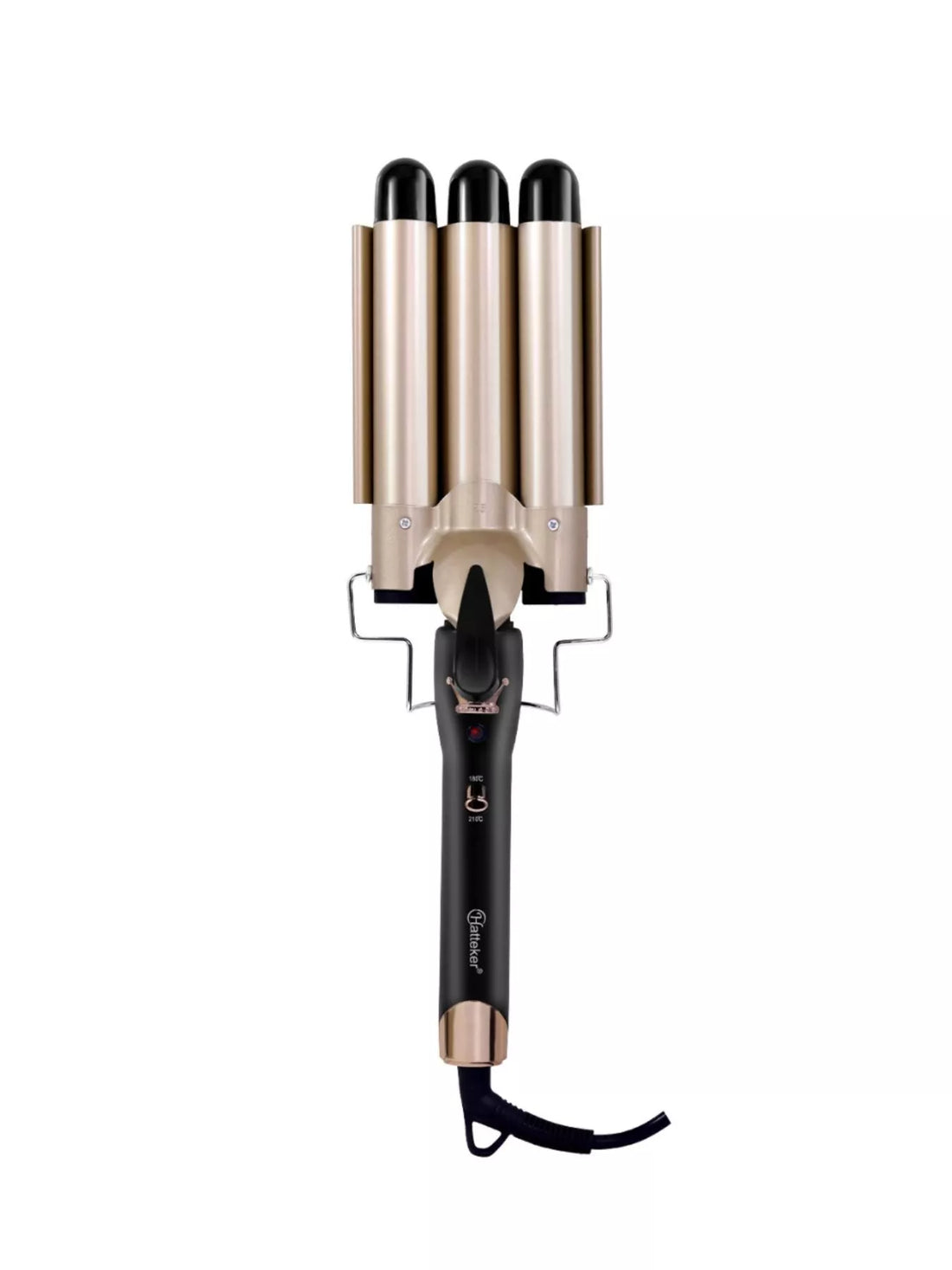 3-Barrel Beachy Waves Curling Iron - Effortless Styling Tool - cas7m