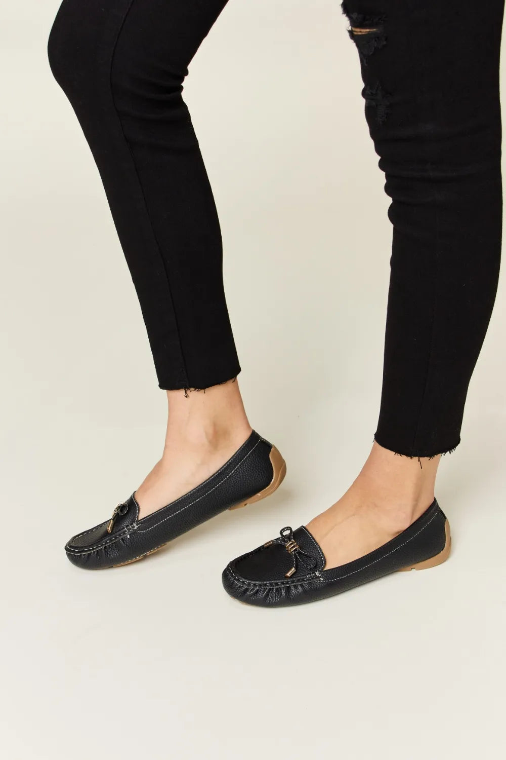 Forever Link Slip On Bow Flats Loafers - cas7m