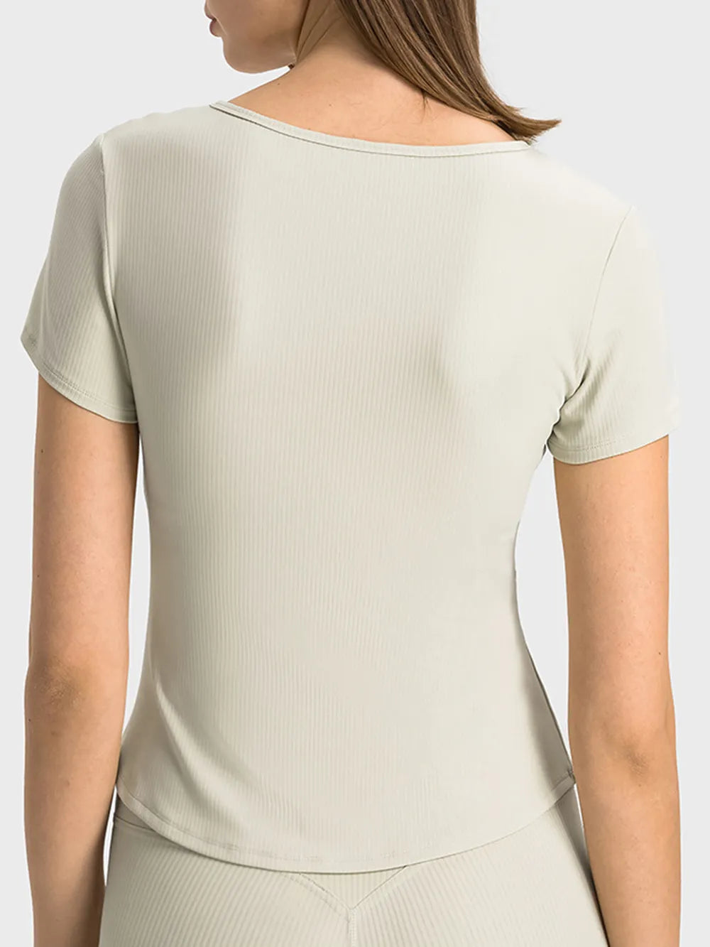 Millennia Notched Short Sleeve Active T-Shirt - cas7m