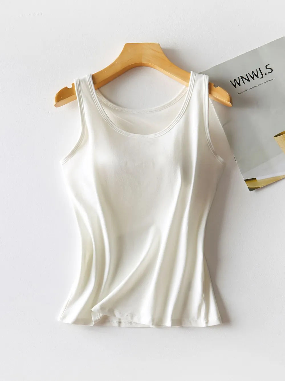 Round Neck Tank with Bra - cas7m