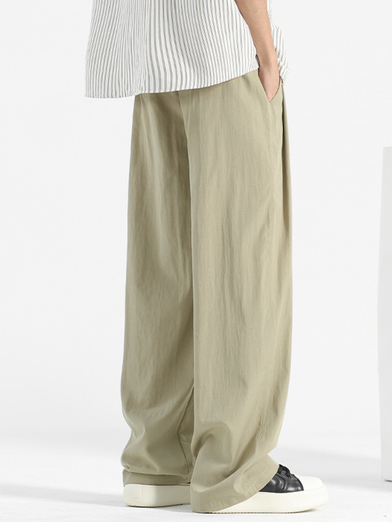 Men's Plus Size Loose Fit Drawstring Casual Pants - cas7m