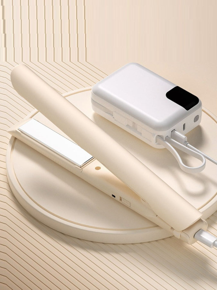 Portable 2-in-1 Anti-Scald Curling & Straightening Iron - cas7m