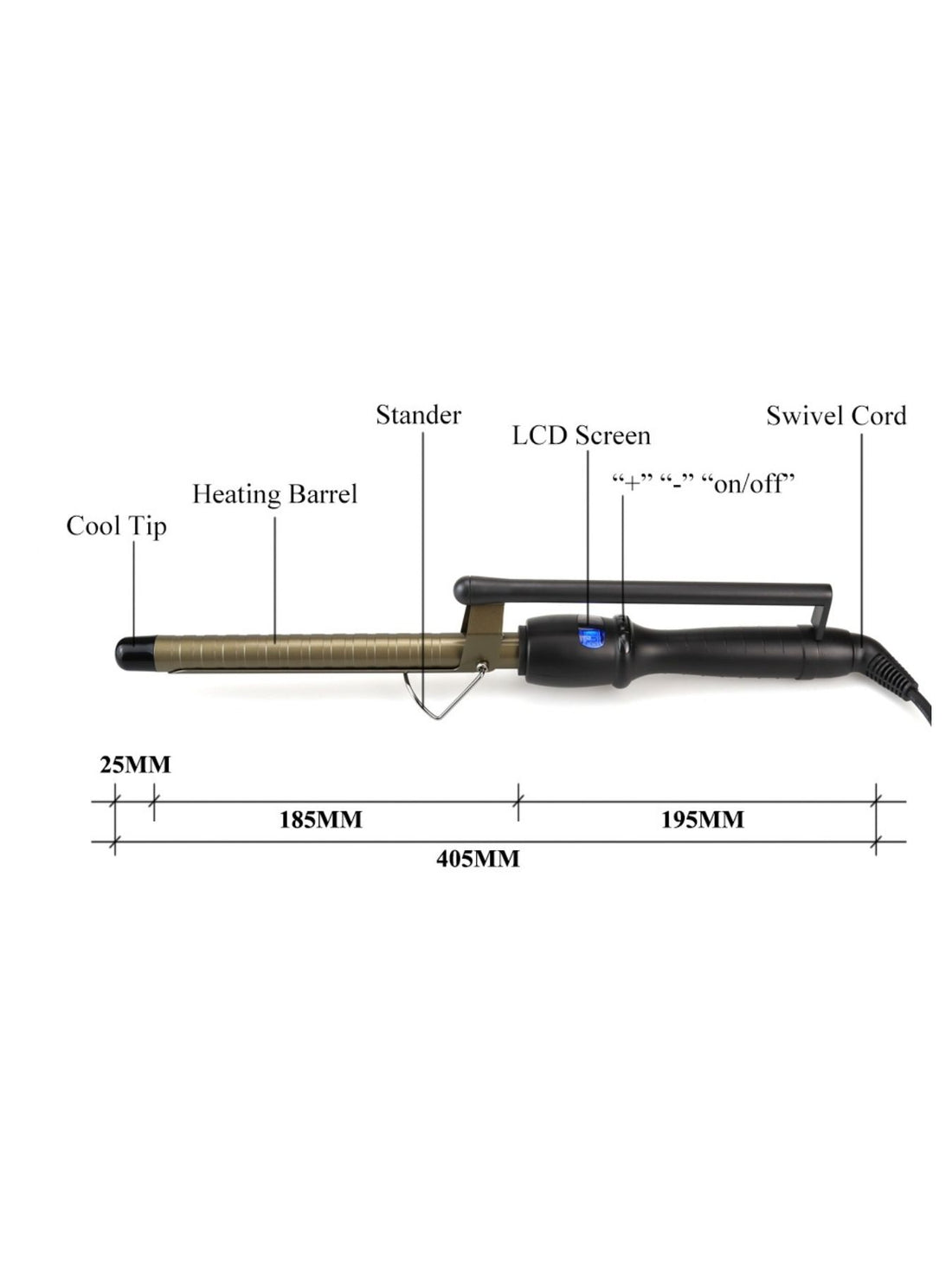 ProCurl Ceramic Precision Styling Iron: Perfect Curls Every Time - cas7m