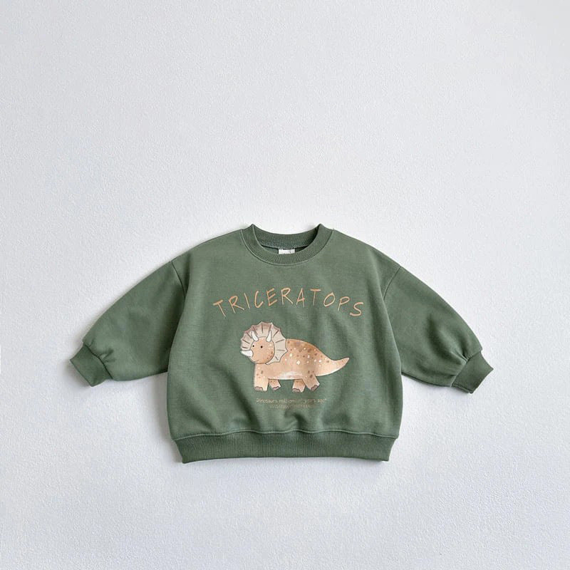 Children's Ins Korean Cartoon Dinosaur Sweatshirt - cas7m
