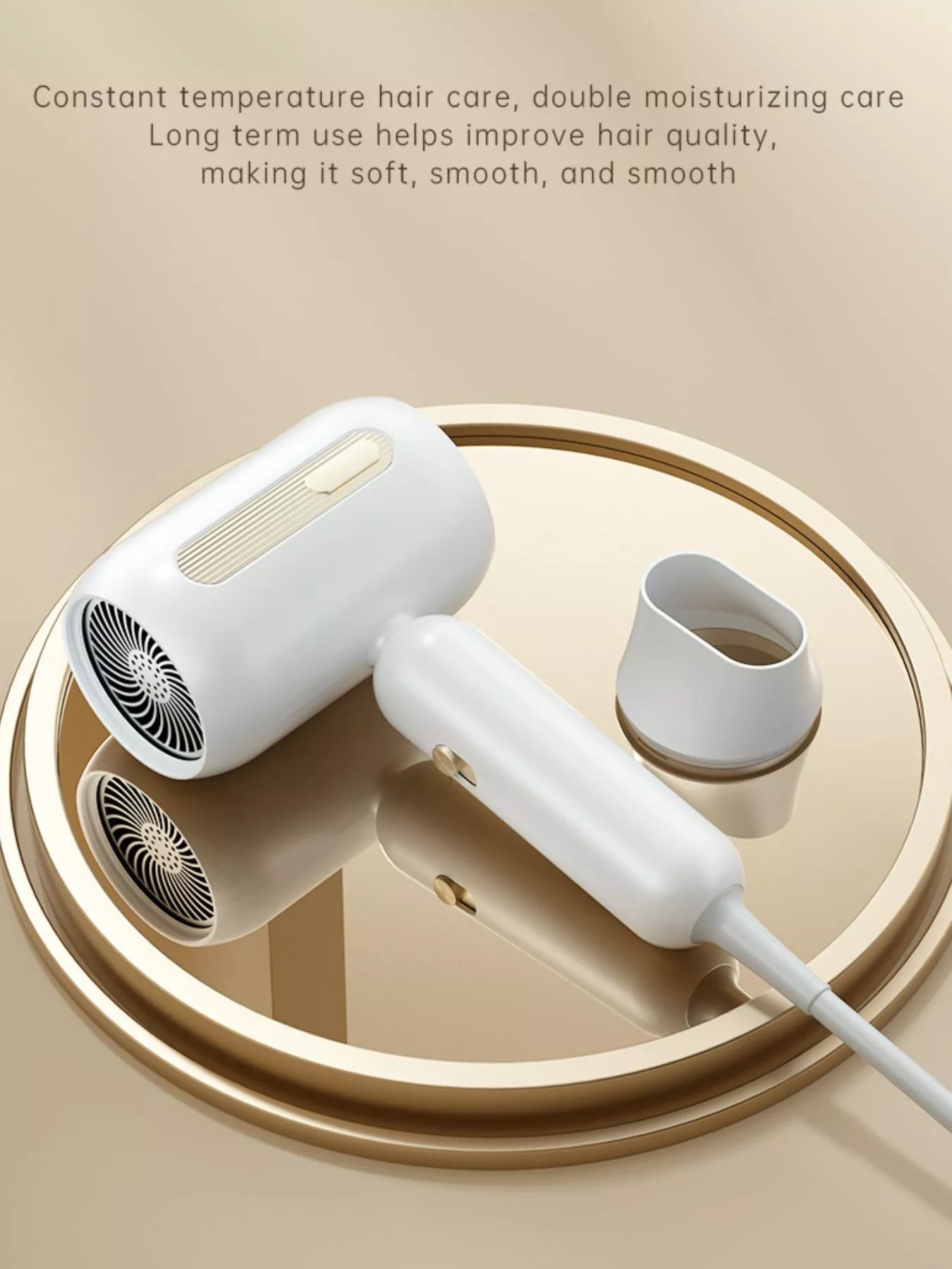 Compact Ionic Hair Dryer with Blue Light Shine Technology - cas7m