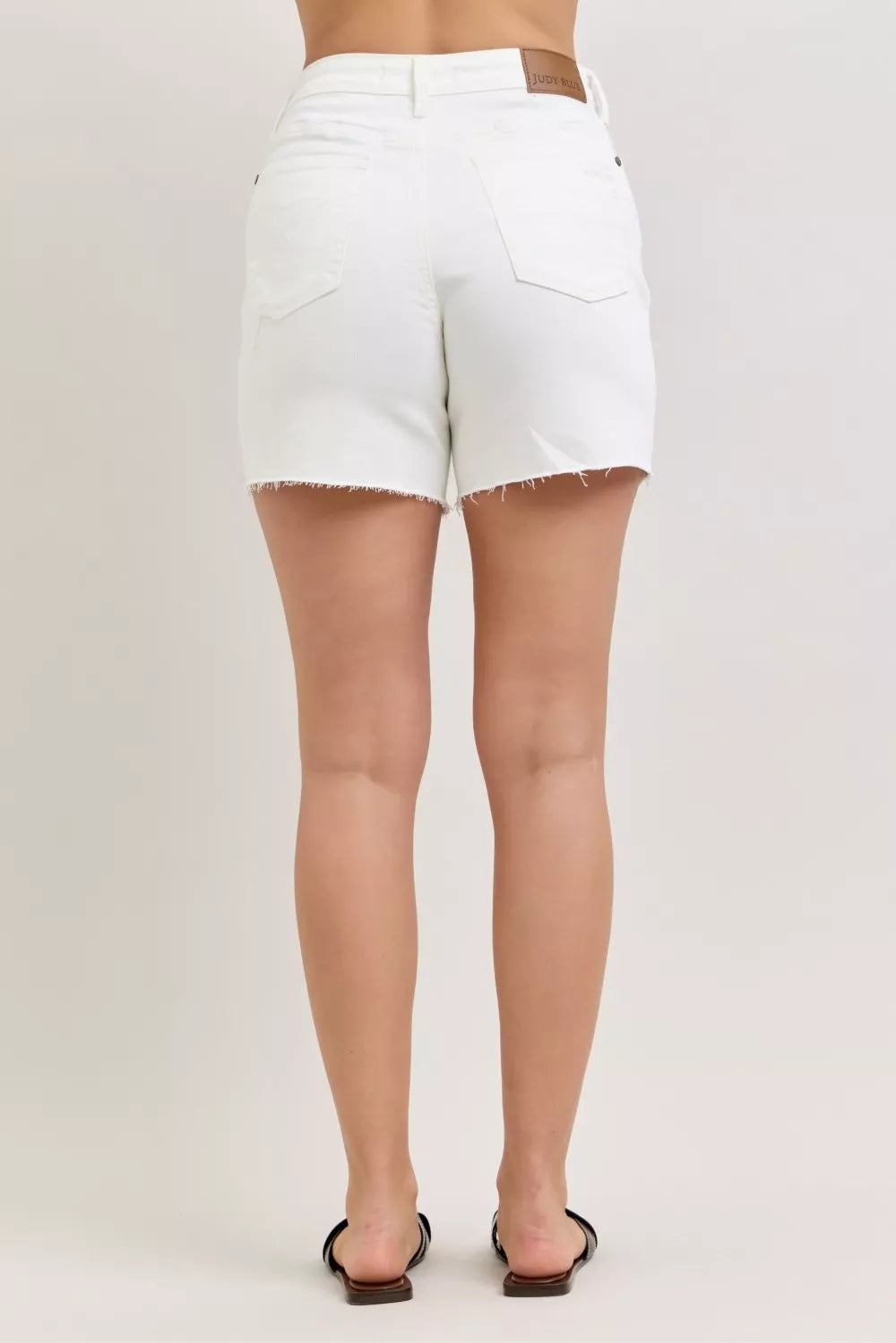 Judy Blue High Waist Rigid Magic Dad Short with Cell Phone Back Pocket - cas7m