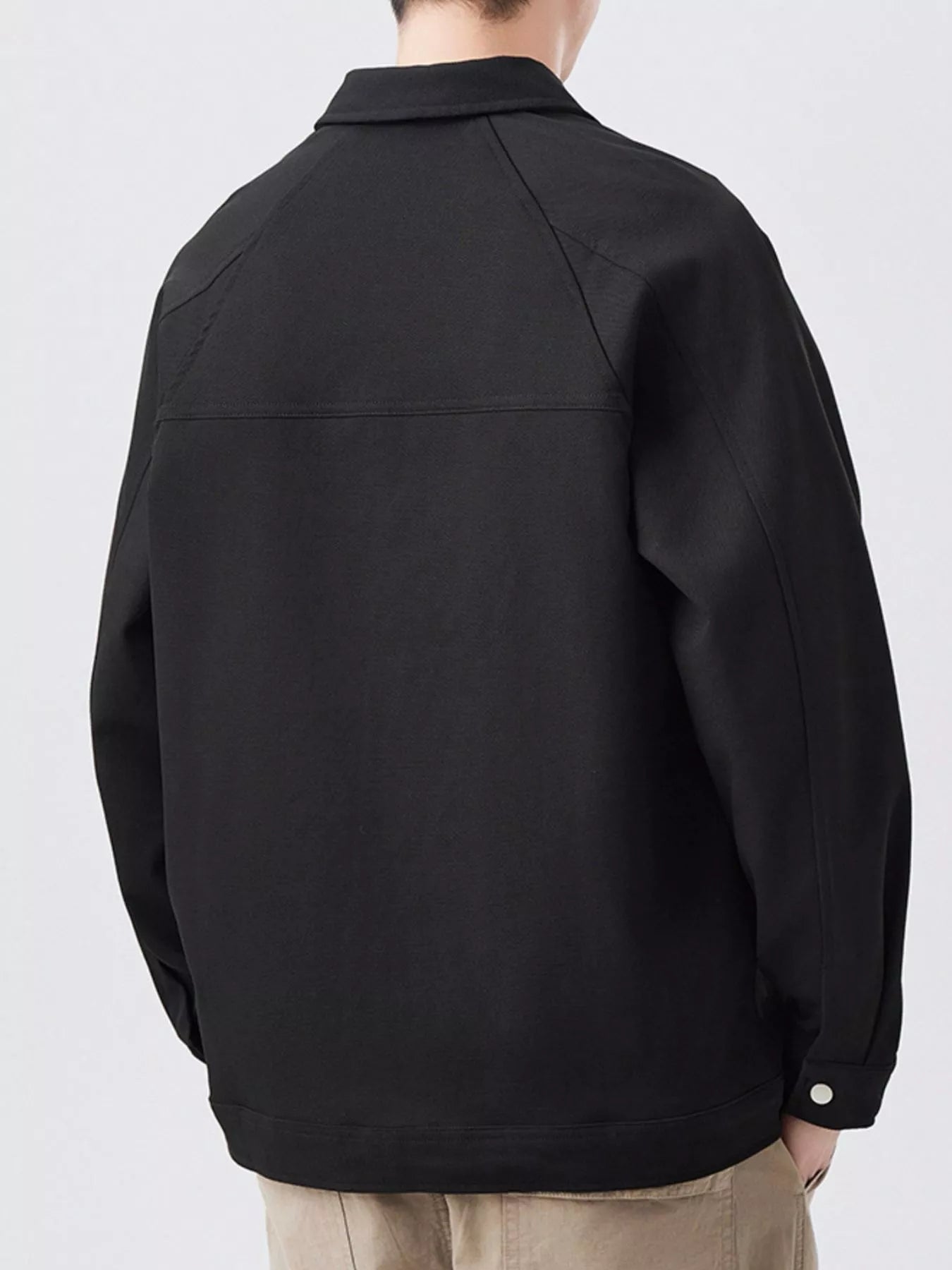 Men's Plus Size Button Up Long Sleeve Shirt - cas7m
