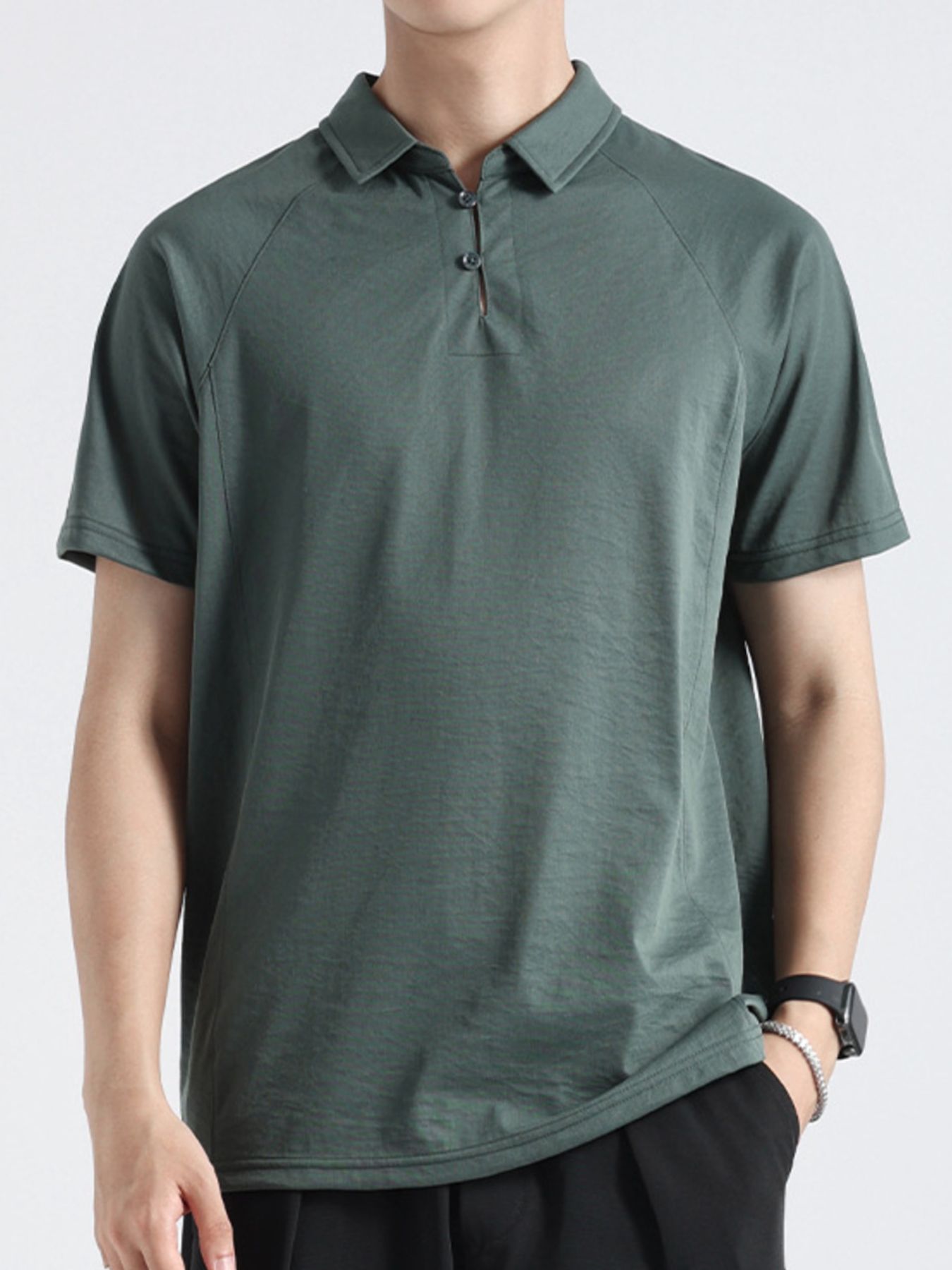Men's Plus Size Lightweight Short Sleeve Polo - cas7m