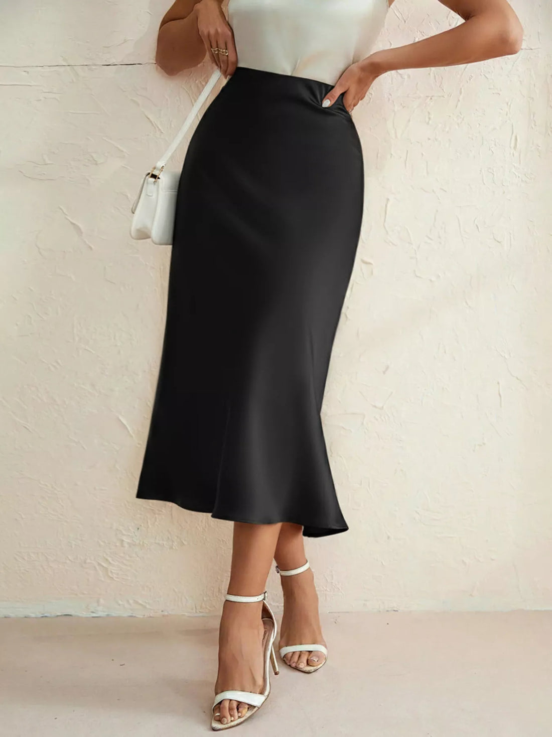 High Waist Midi Skirt - cas7m