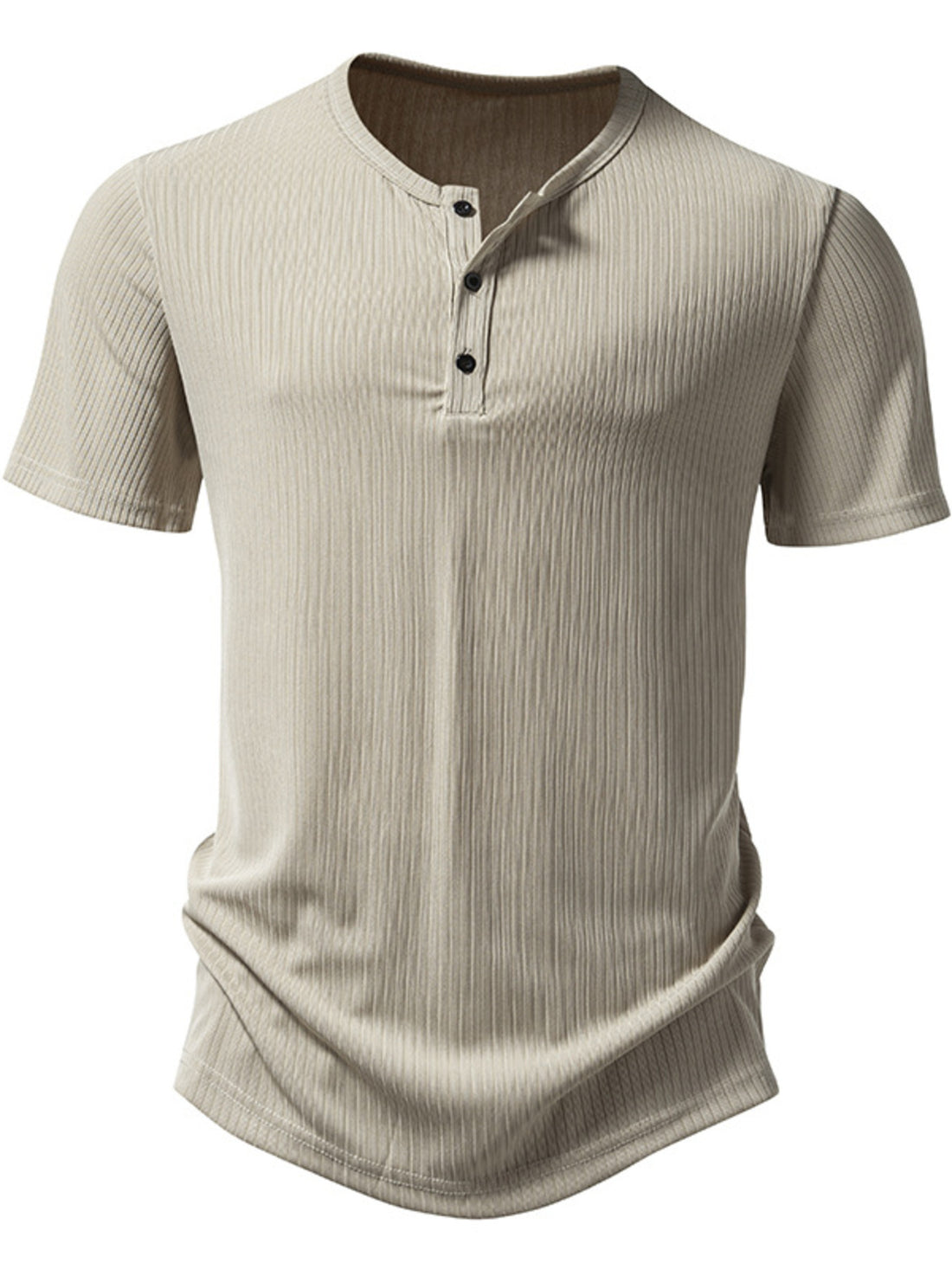 Men's Button Detail Short Sleeve T-Shirt - cas7m