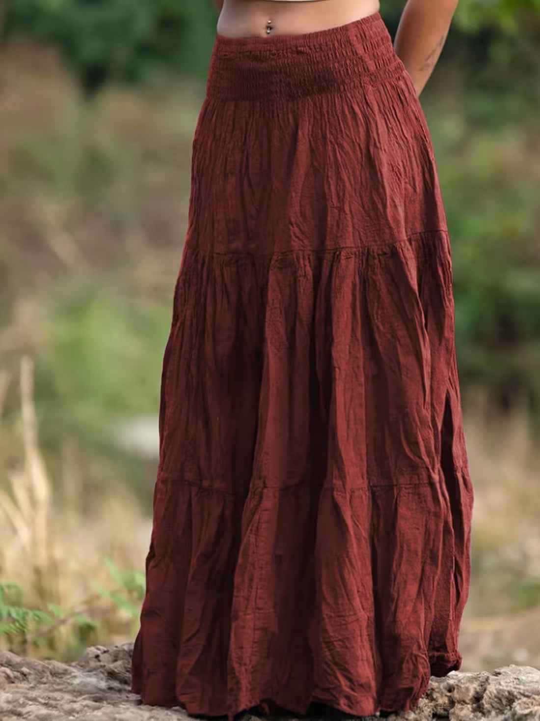 Tiered Maxi Skirt - cas7m