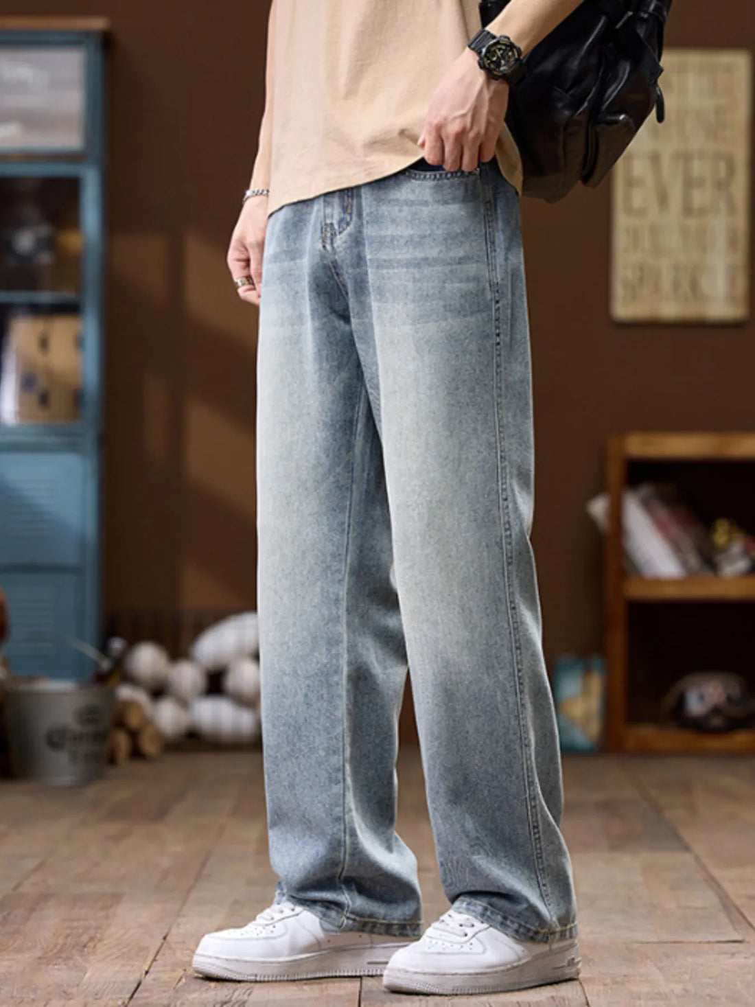 Men's Wide Leg Jeans - cas7m