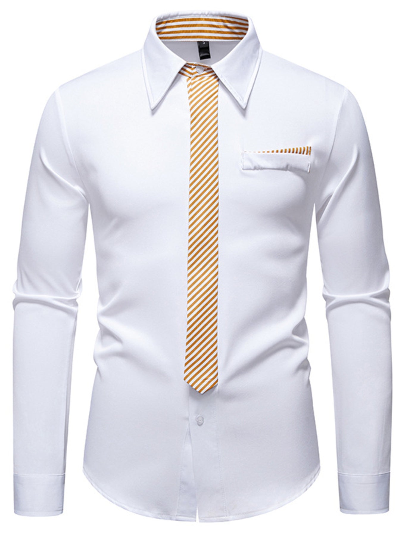 Men's Button Up Long Sleeve Shirt - cas7m