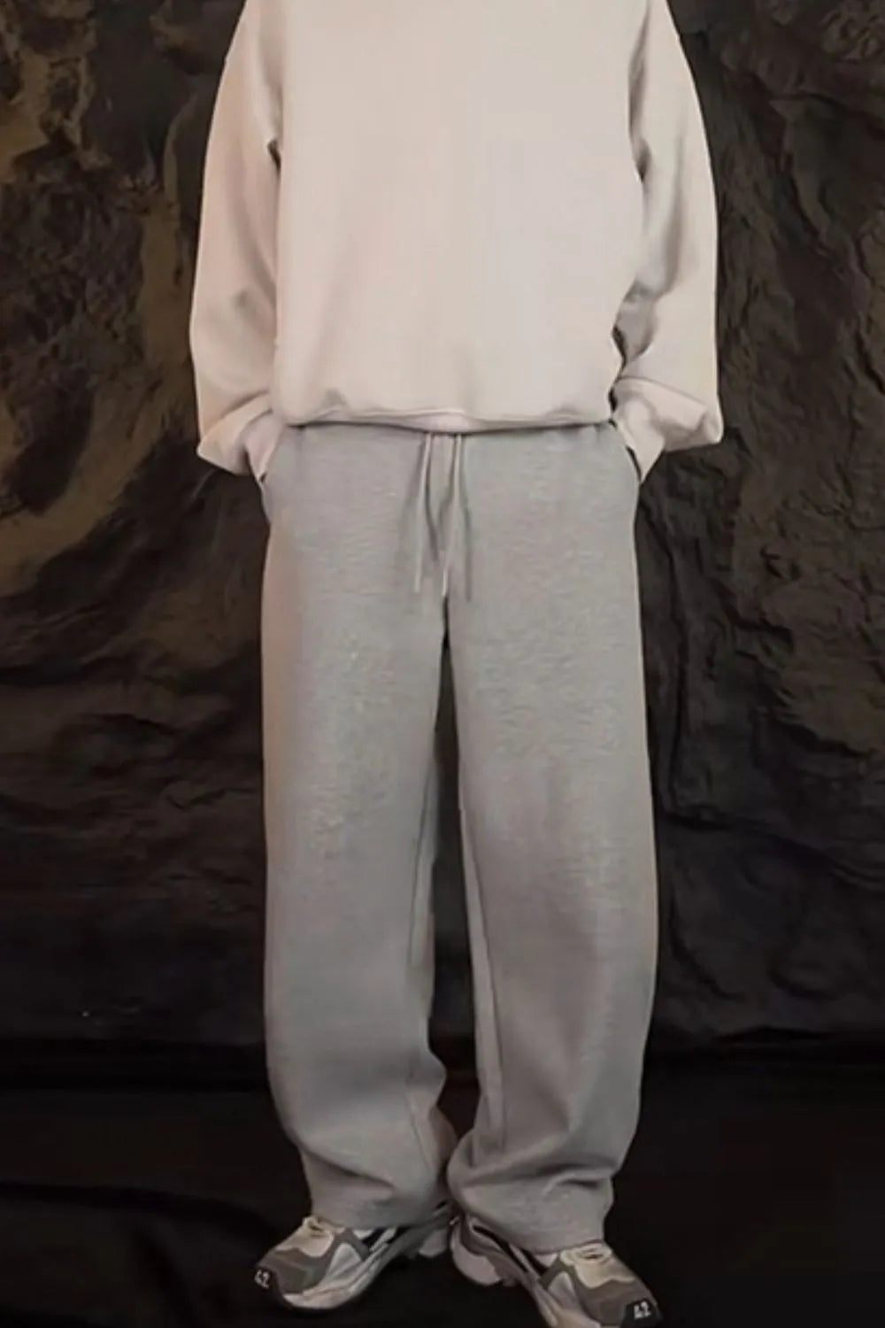 Men's Drawstring Straight-Leg Sweatpants - cas7m