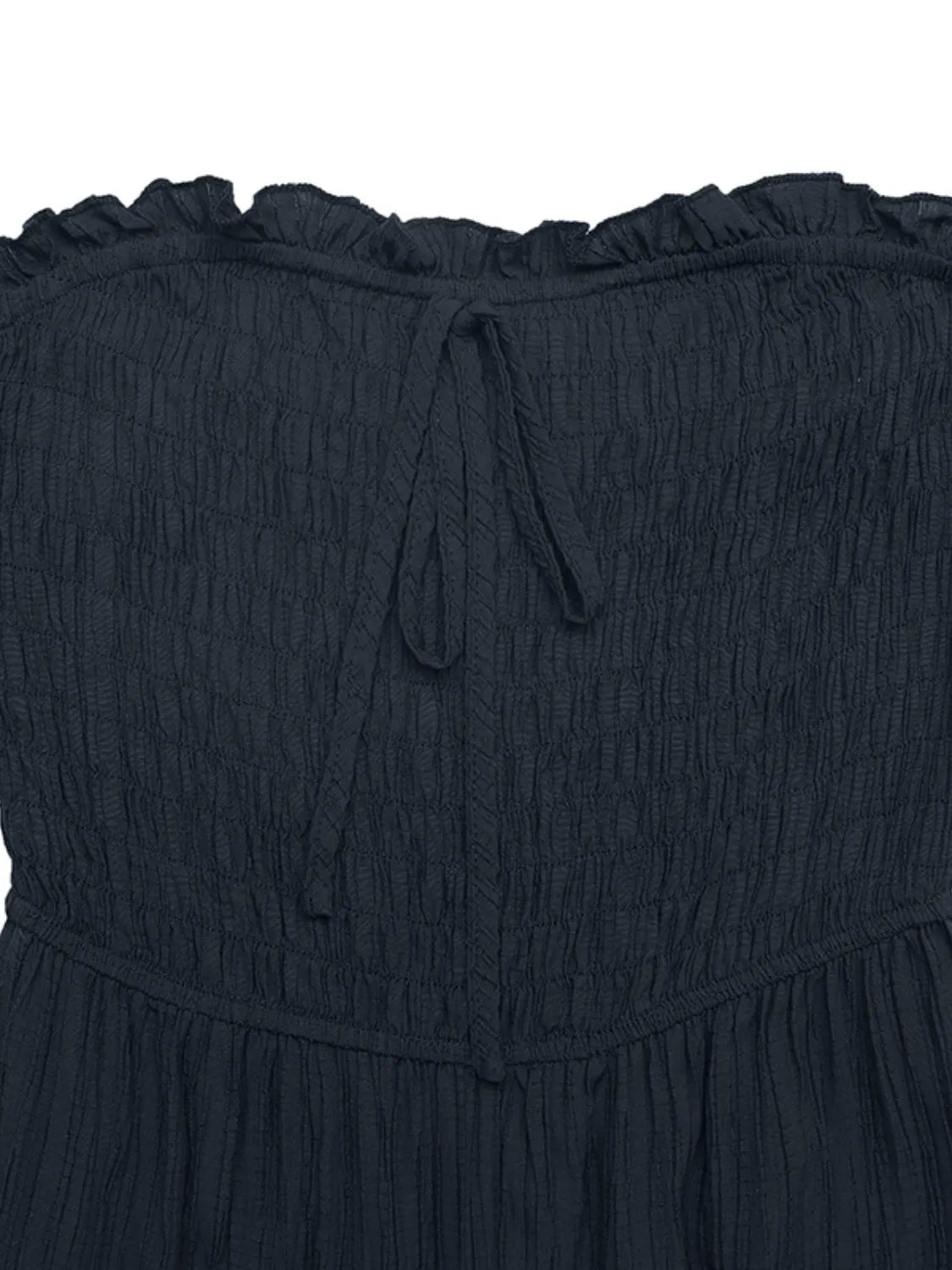 Smocked Tube Wide Leg Jumpsuit - cas7m