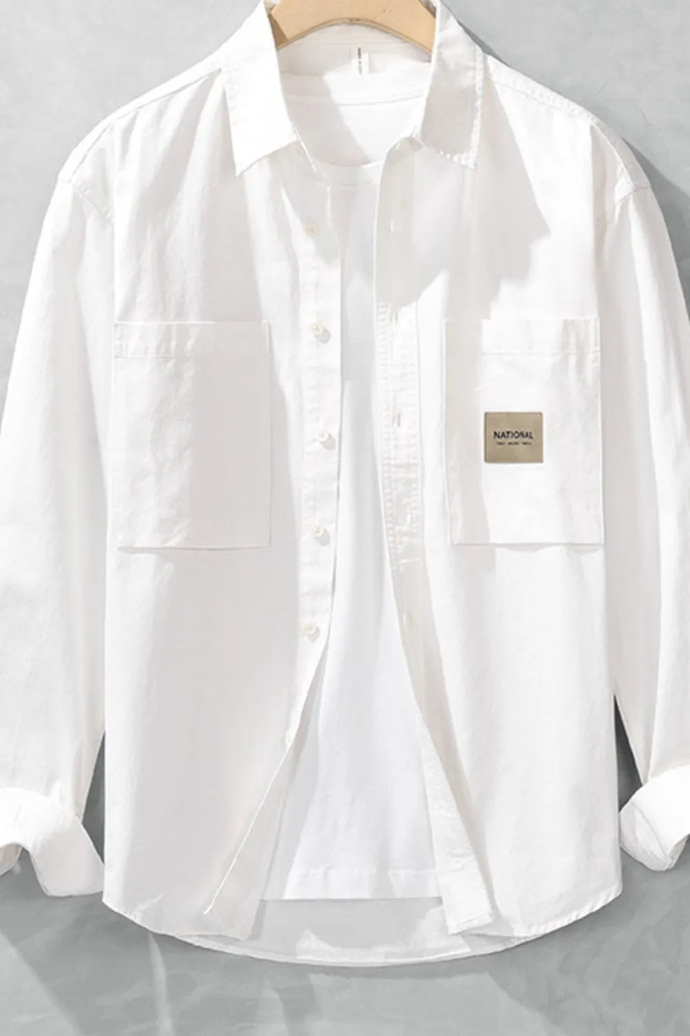 Men's Long Sleeve Button-Up Shirt - cas7m