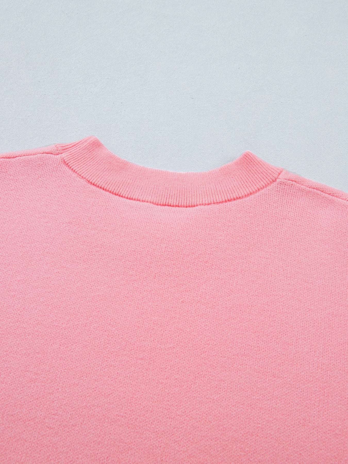 Scalloped Hem 3/4 Sleeve Sweater Top - cas7m