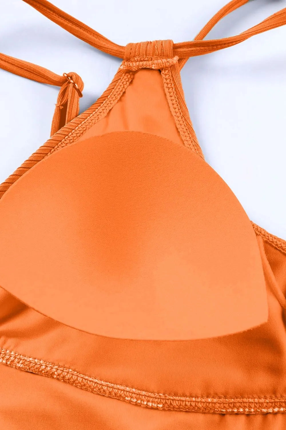 Drawstring Plunge One-Piece Swimwear - cas7m