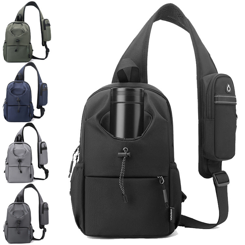 Men's Oxford Cloth Splash-proof Shoulder Crossbody Chest Bag - cas7m