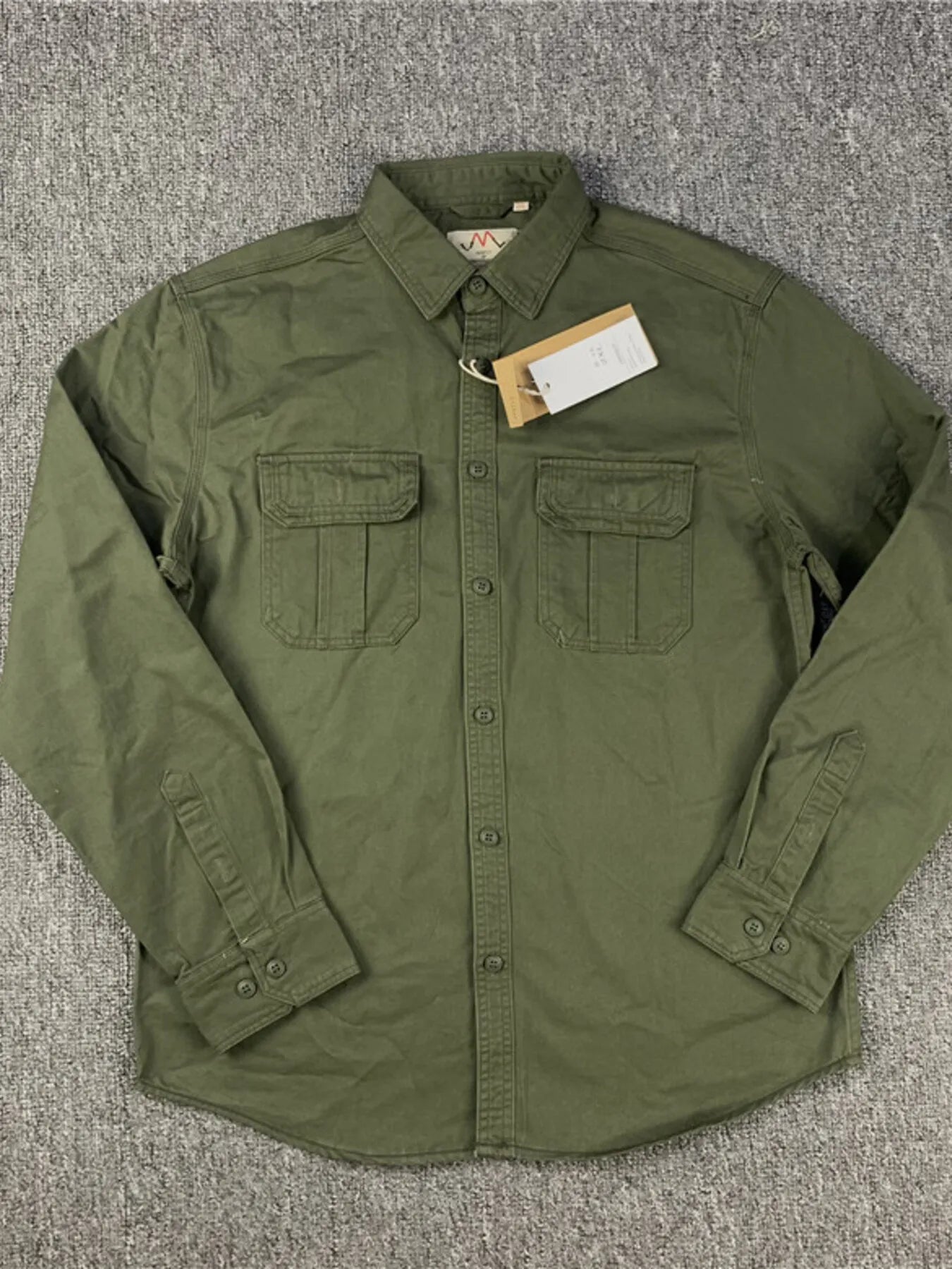Men's Plus Size Button Up Long Sleeve Shirt - cas7m