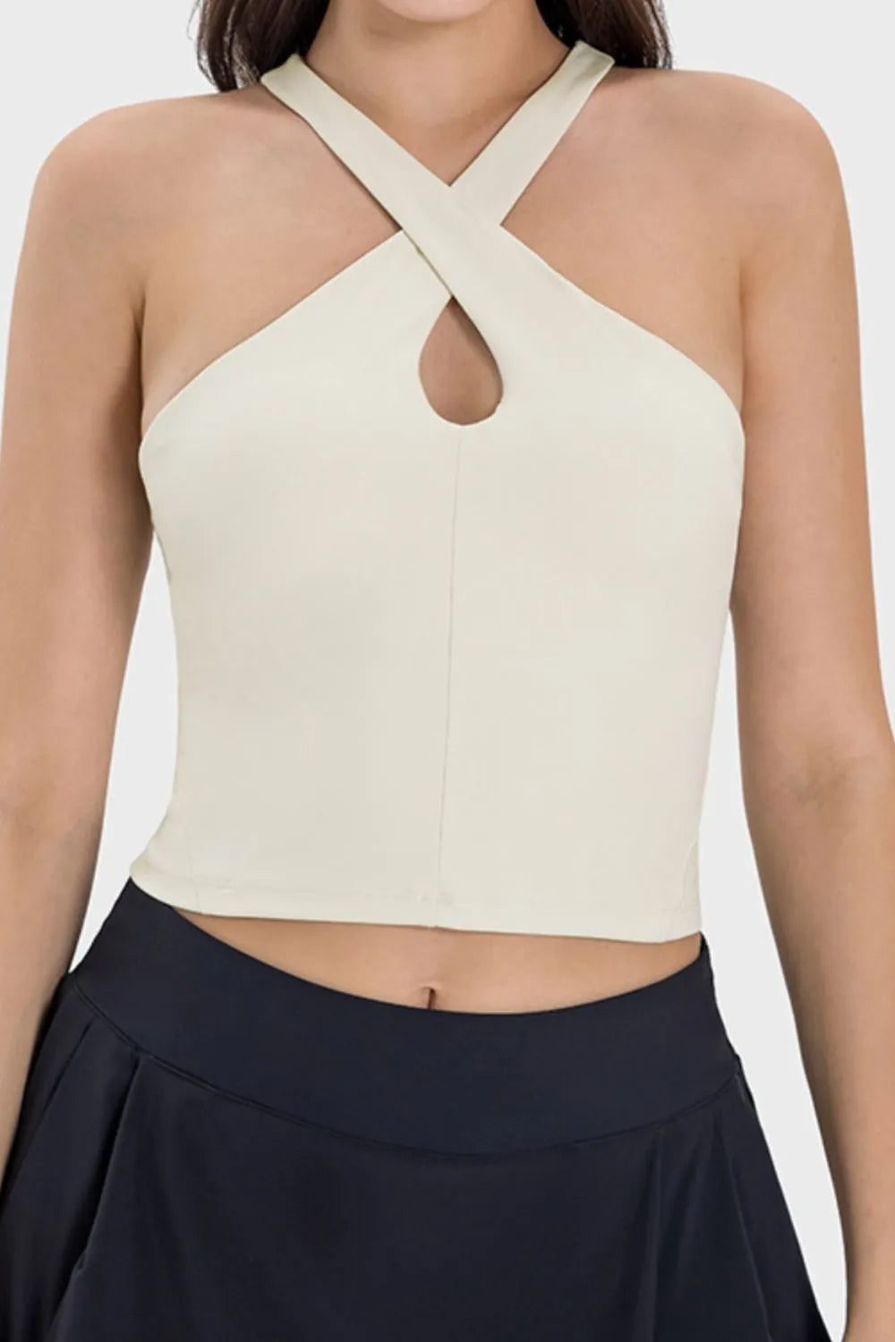 Millennia Crisscross Grecian Neck Active Cami - cas7m