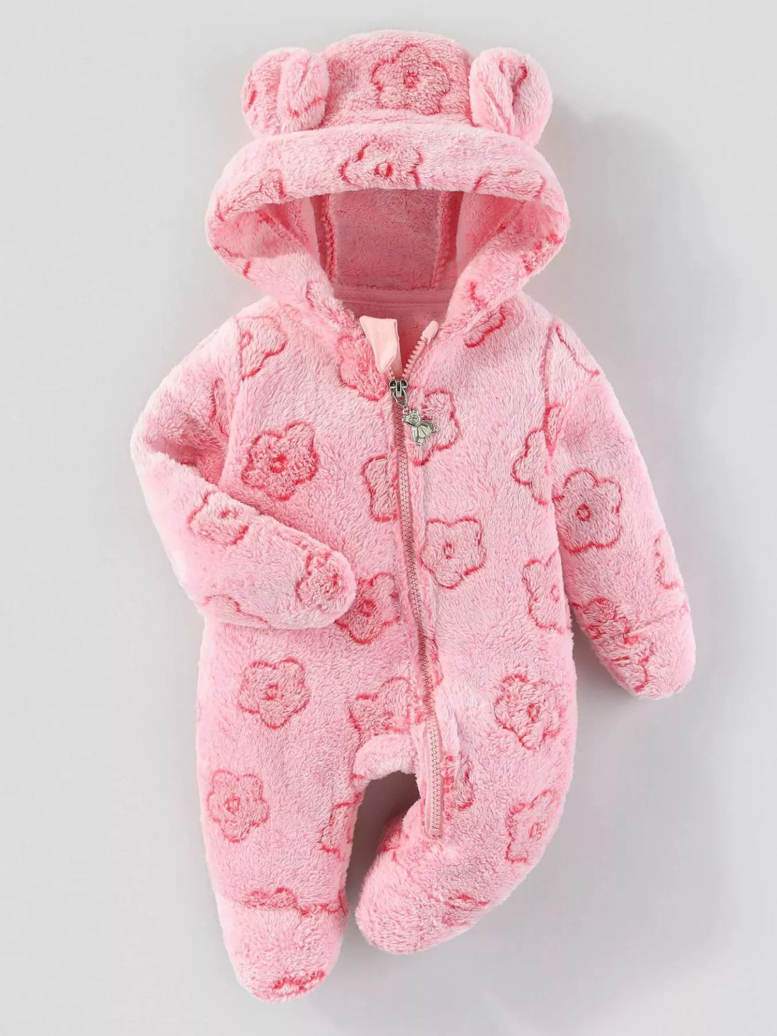Children's Plush Hooded One-Piece - cas7m