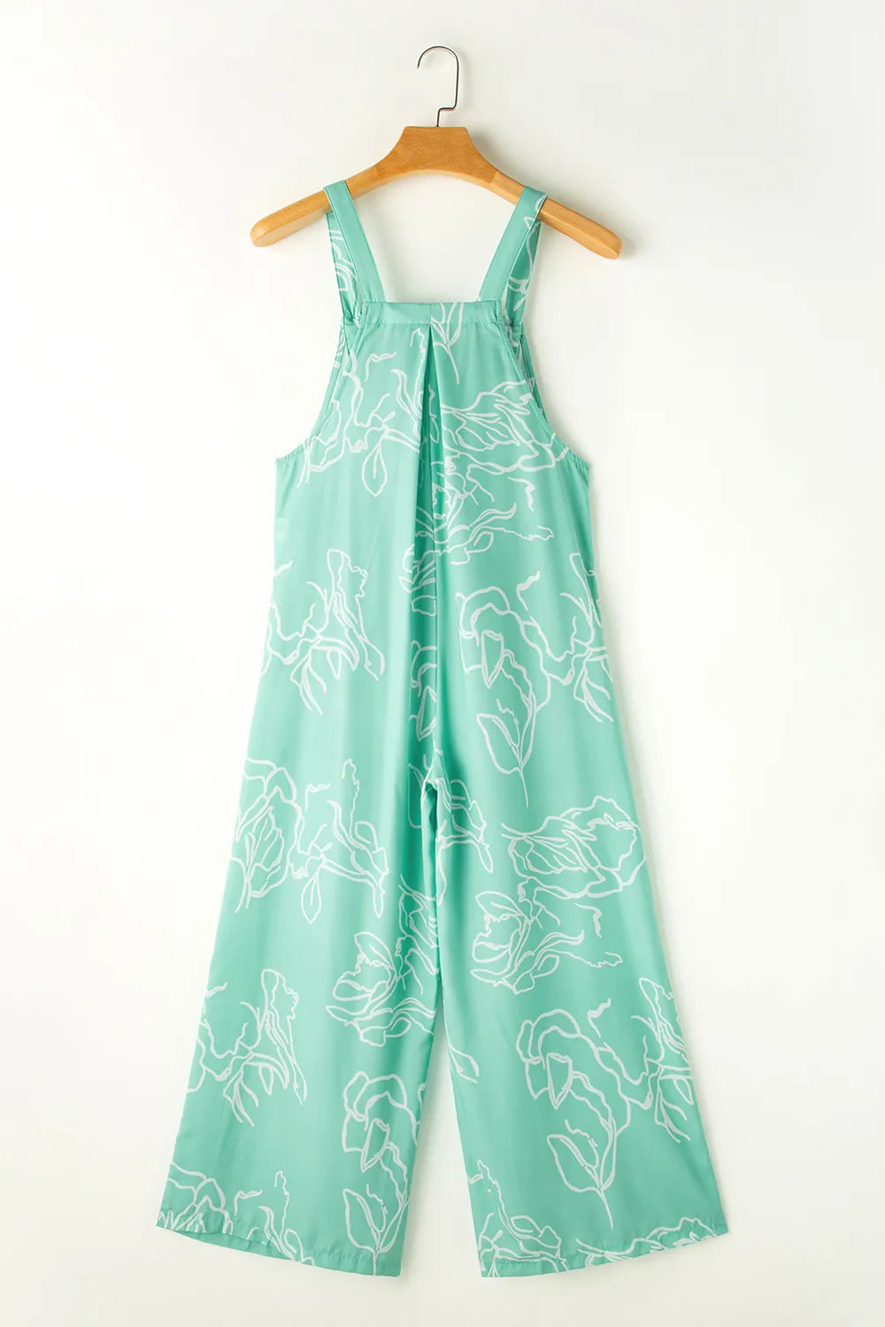 Printed Wide Strap Jumpsuit - cas7m