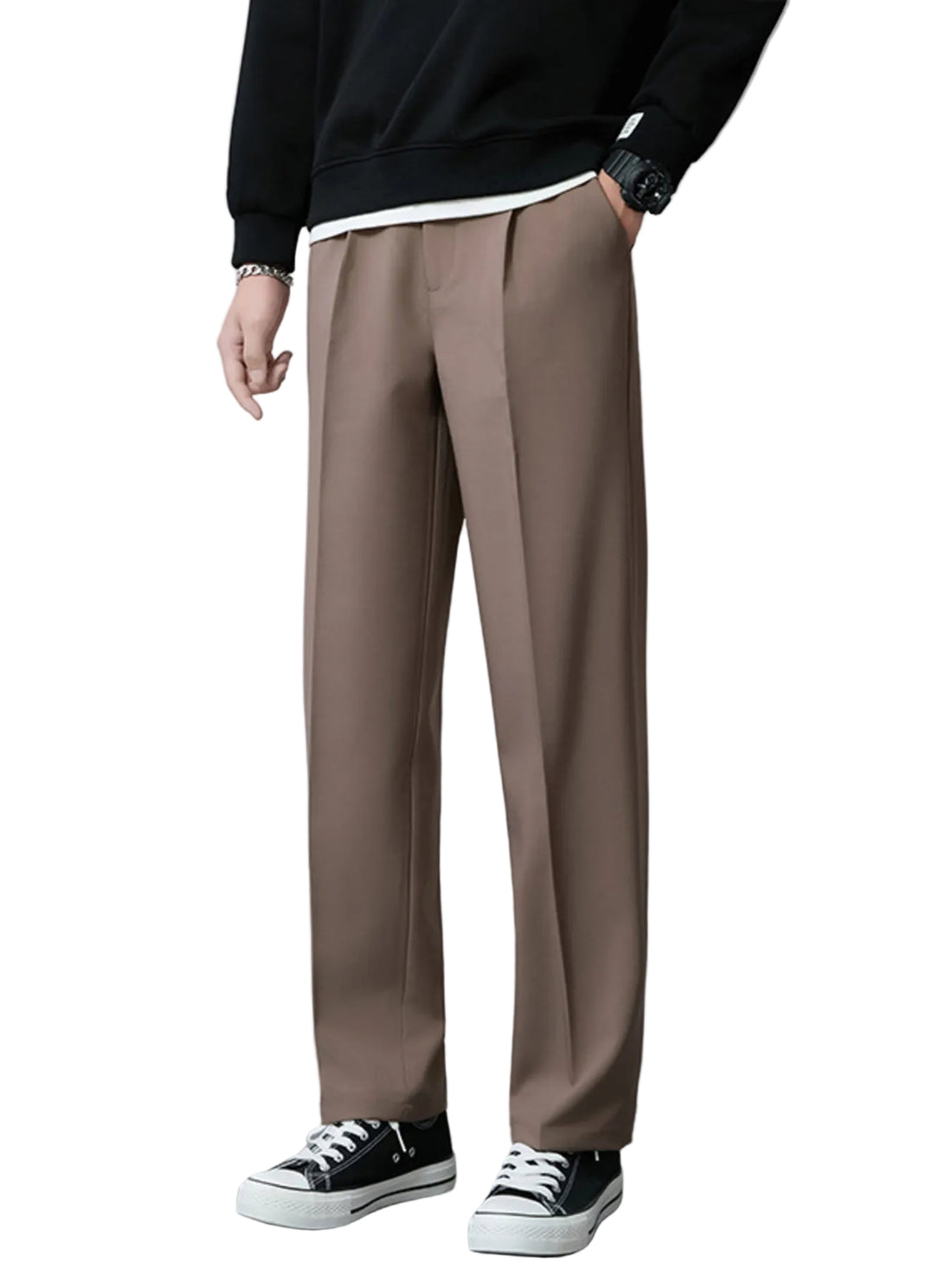 Men's Plus Size Wide Leg Casual Pants - cas7m