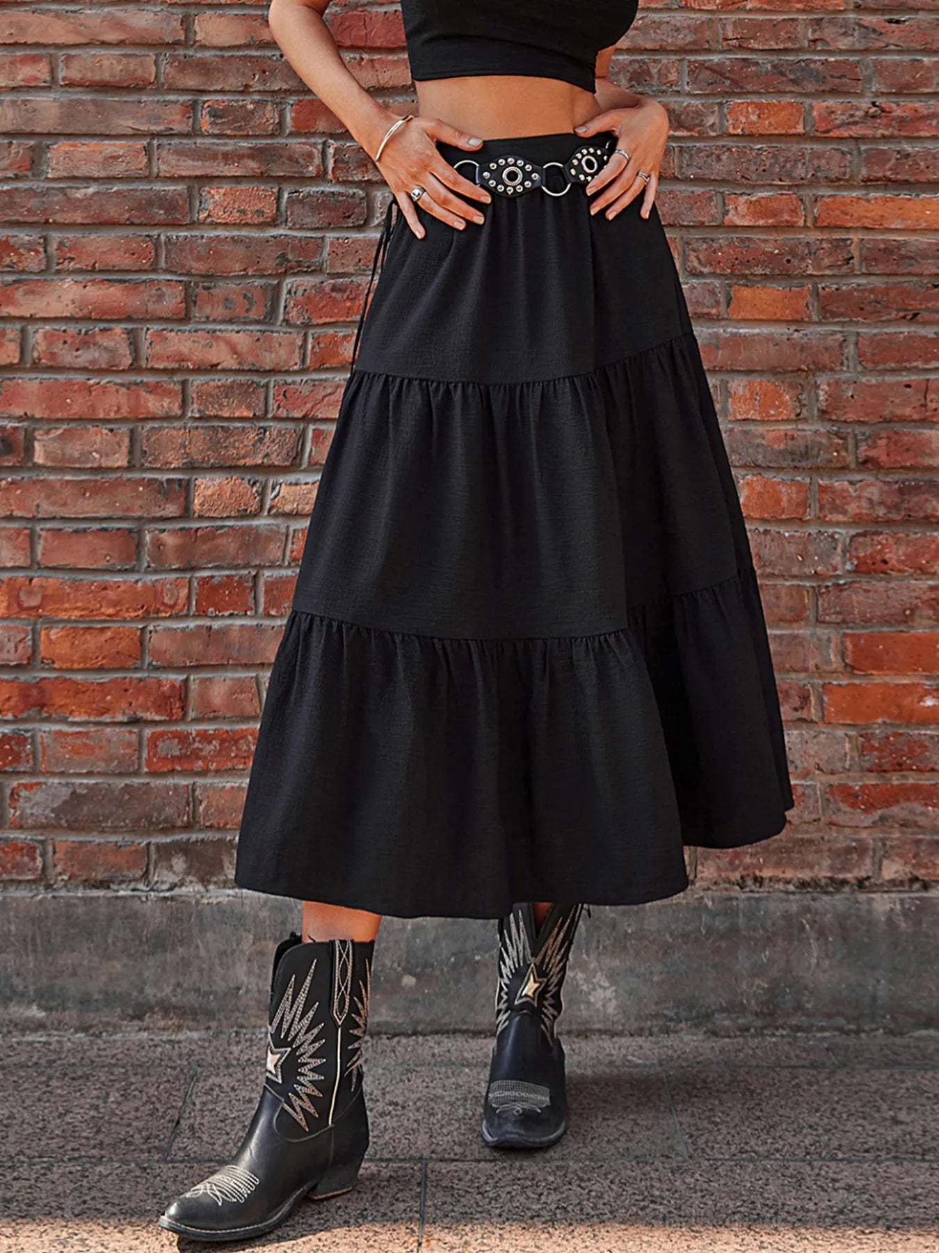 Tiered Midi Skirt - cas7m