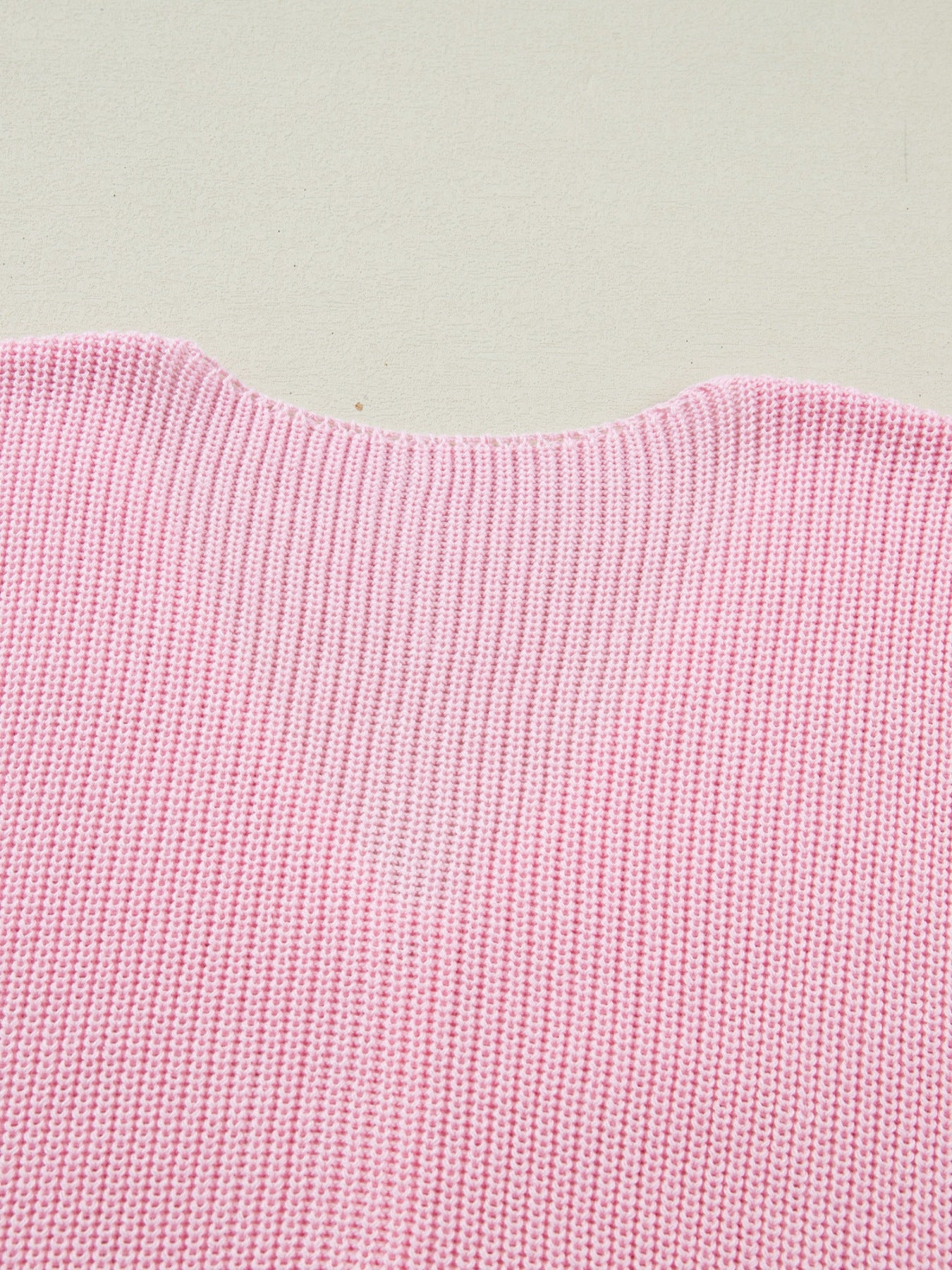 Solid Color Knit V Neck Button Front Sweater Vest - cas7m