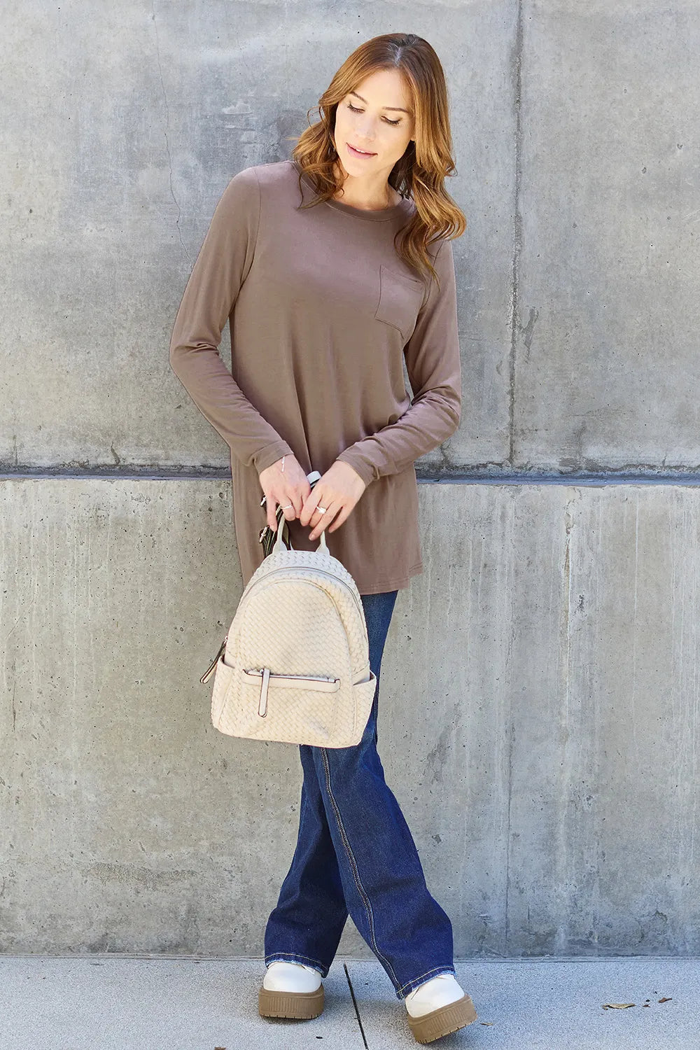 Basic Bae Full Size Round Neck Long Sleeve Top - cas7m