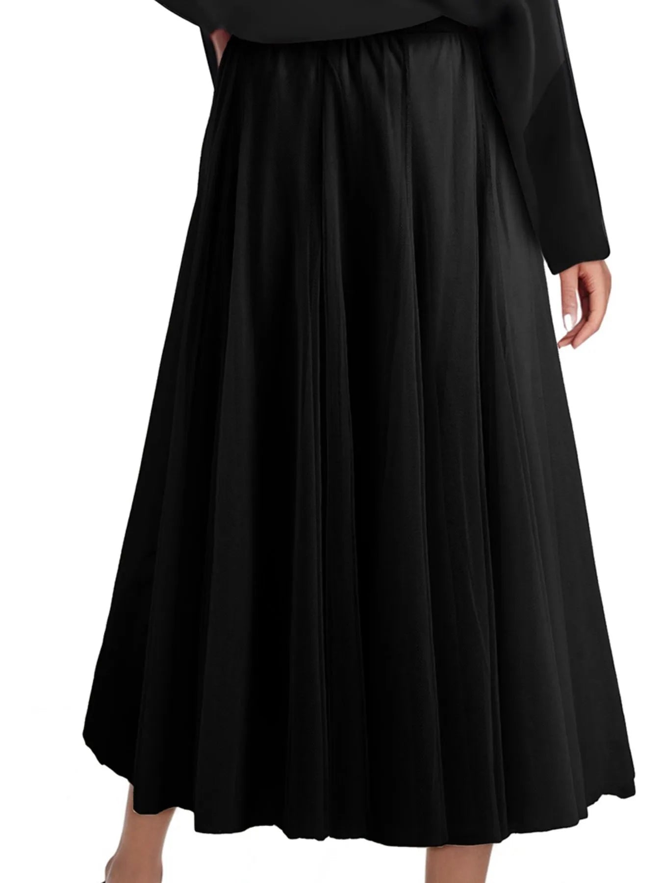 High-Waisted Midi Skirt - cas7m