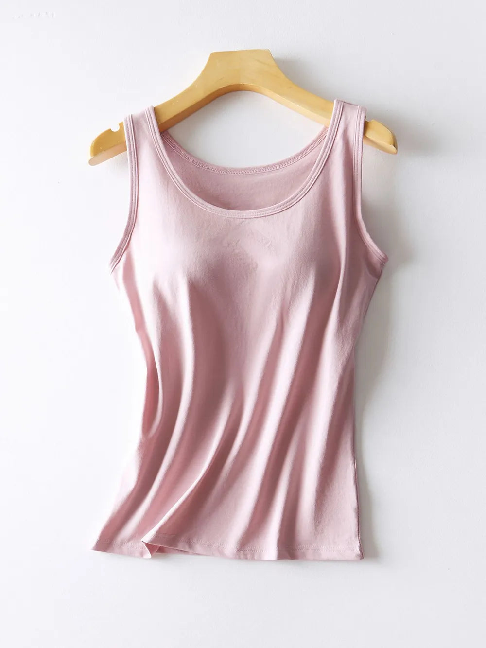 Round Neck Tank with Bra - cas7m