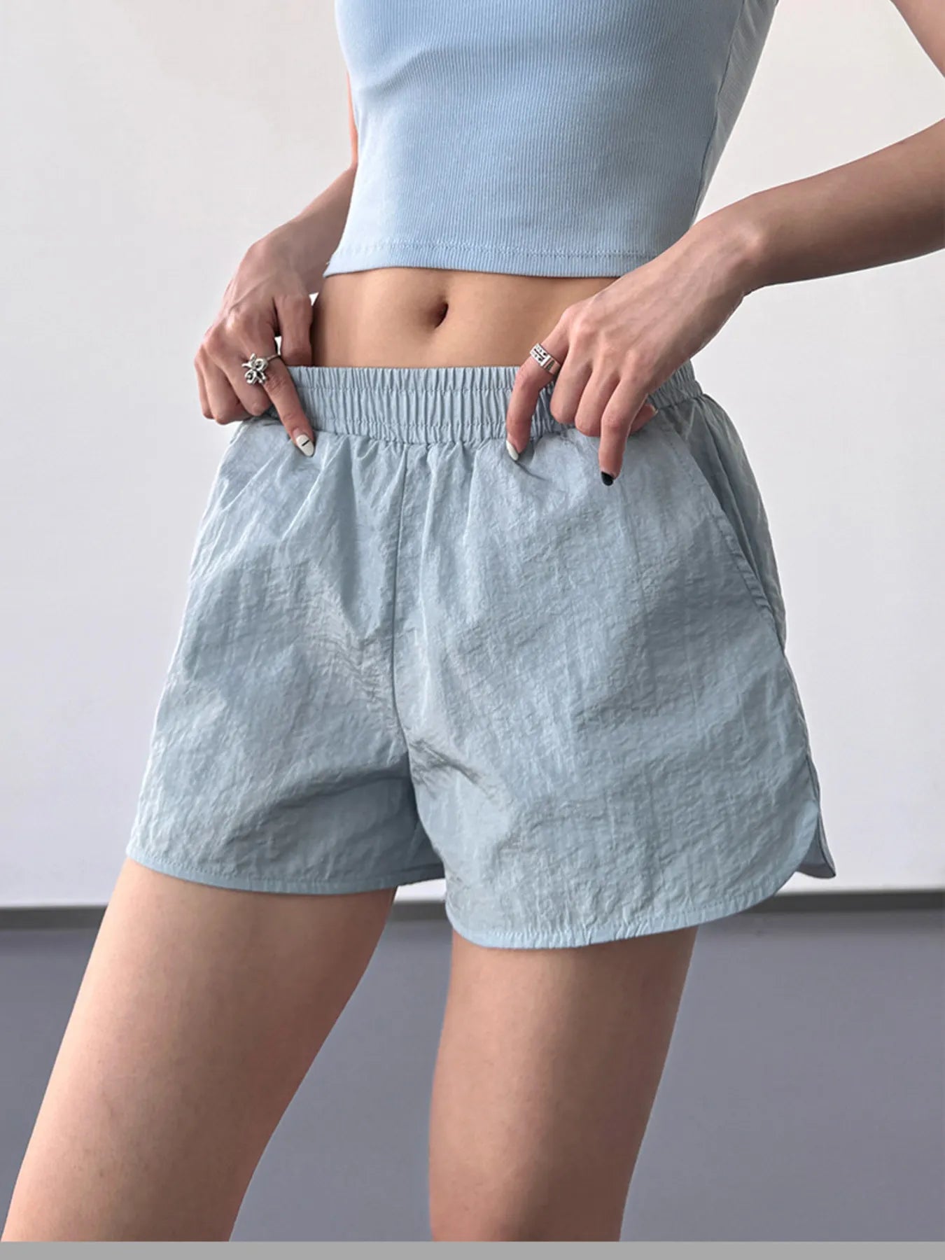 Elastic Waist Active Shorts - cas7m