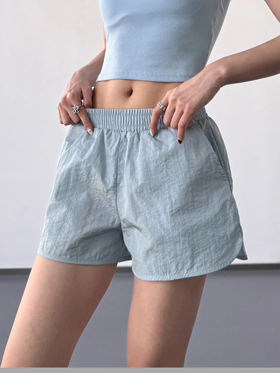 Elastic Waist Active Shorts - cas7m