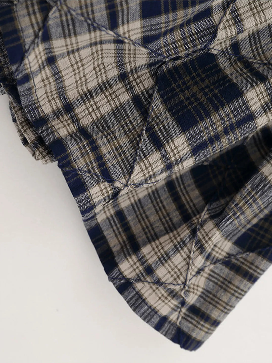 Drawstring Plaid Skort - cas7m