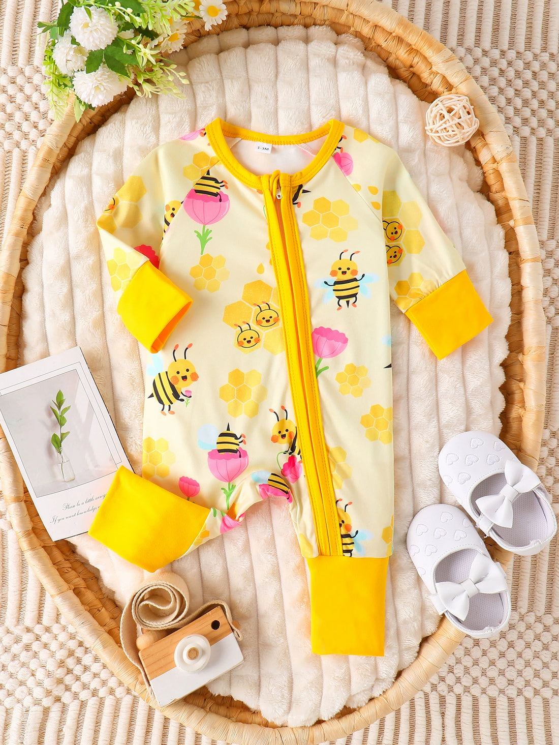 Children's Printed Long Sleeve One-Piece - cas7m