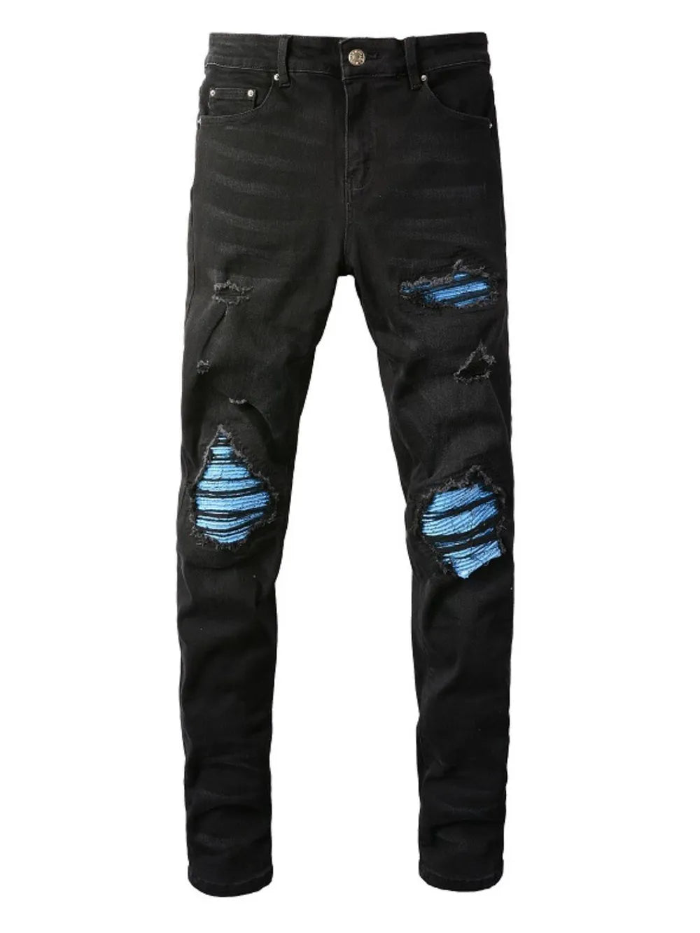 Men's Distressed Skinny Jeans - cas7m