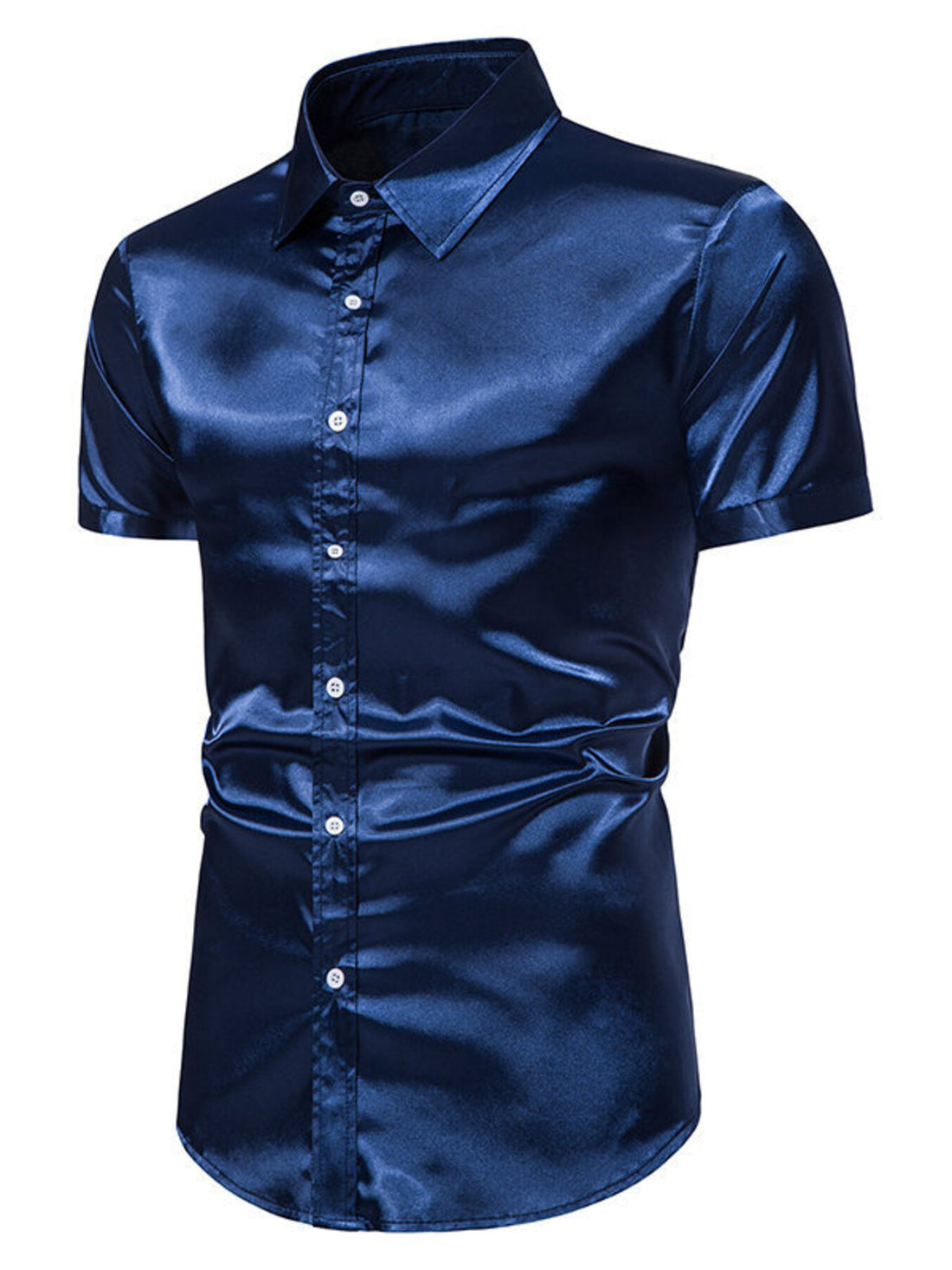 Men's Button Up Short Sleeve Shirt - cas7m