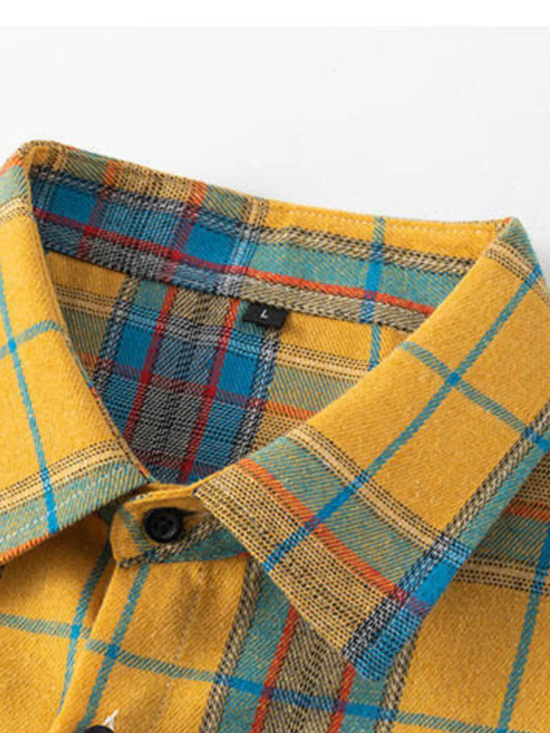 Men's Plus Size Button Up Long Sleeve Shirt - cas7m