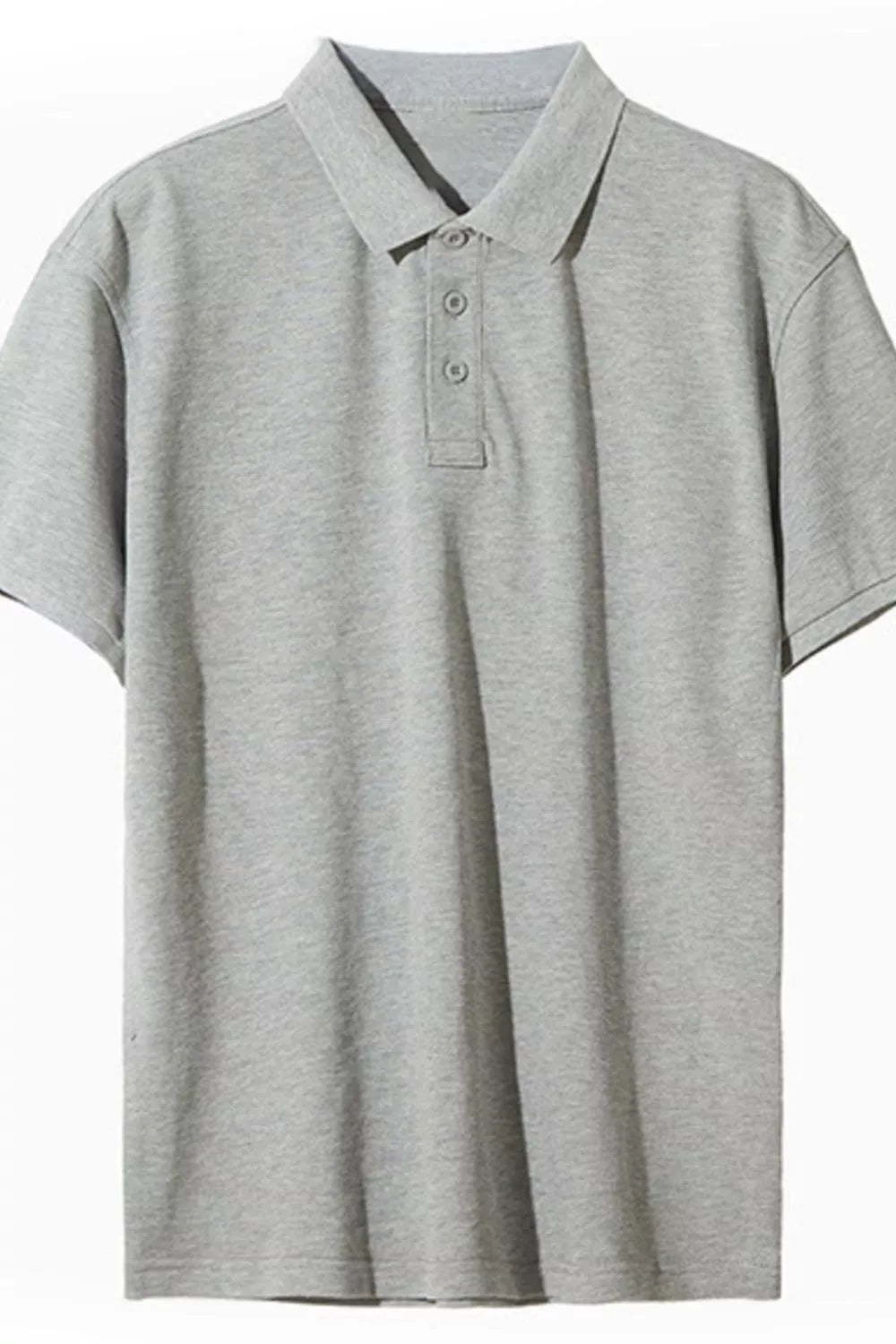 Men's Full Size Button Detail Short Sleeve Polo Plus Size - cas7m