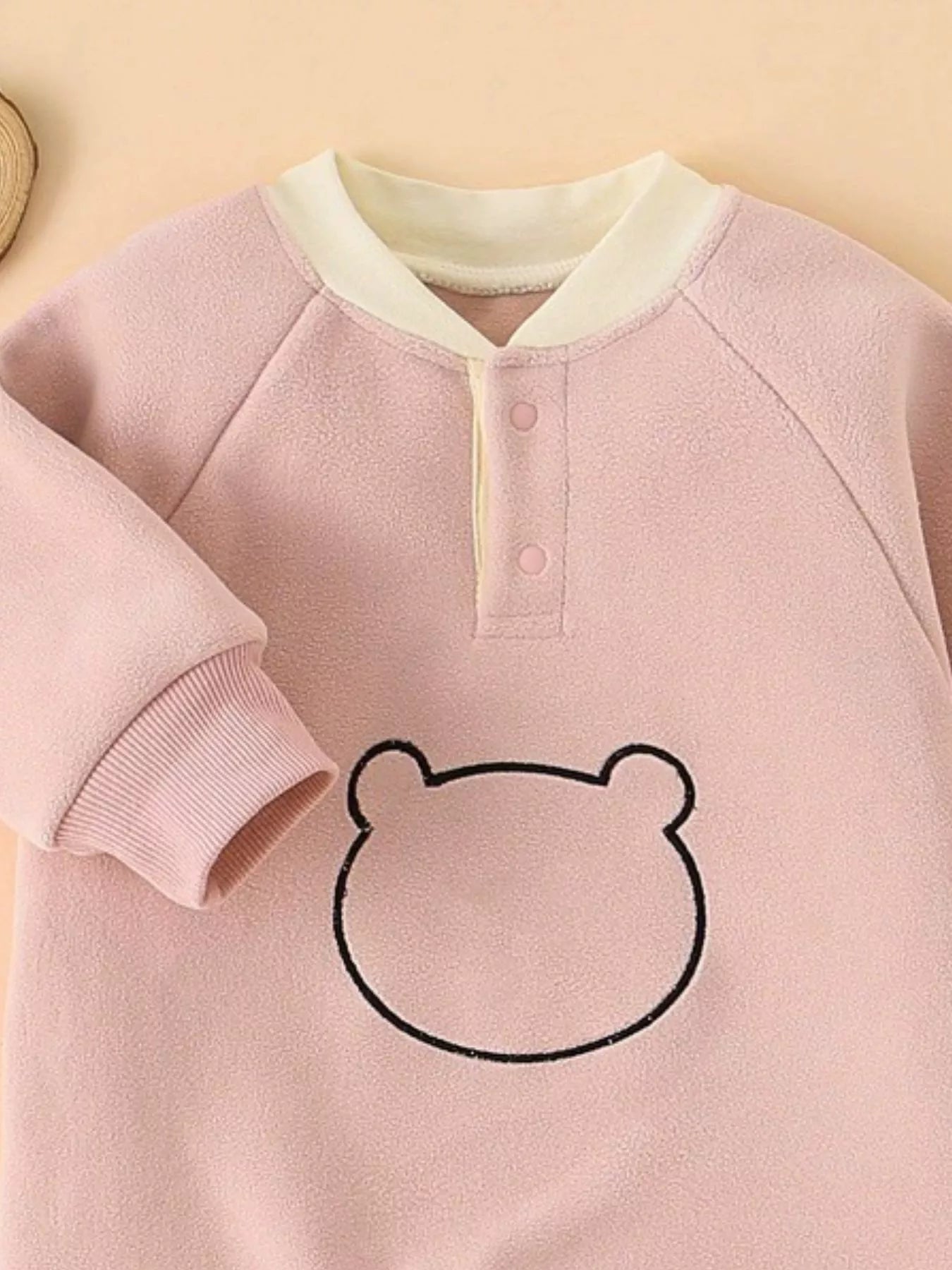 Children's Cute Bear Long Sleeve One-Piece - cas7m