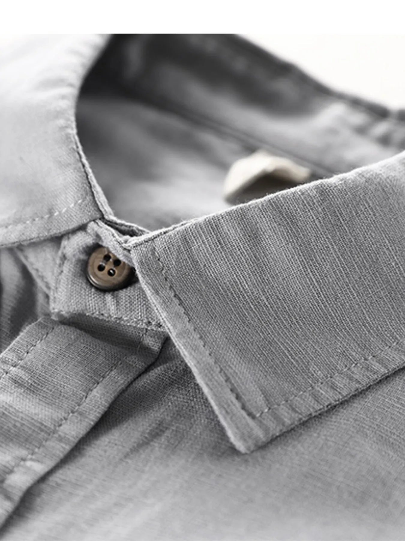 Men's Plus Size Button Up Long Sleeve Shirt - cas7m