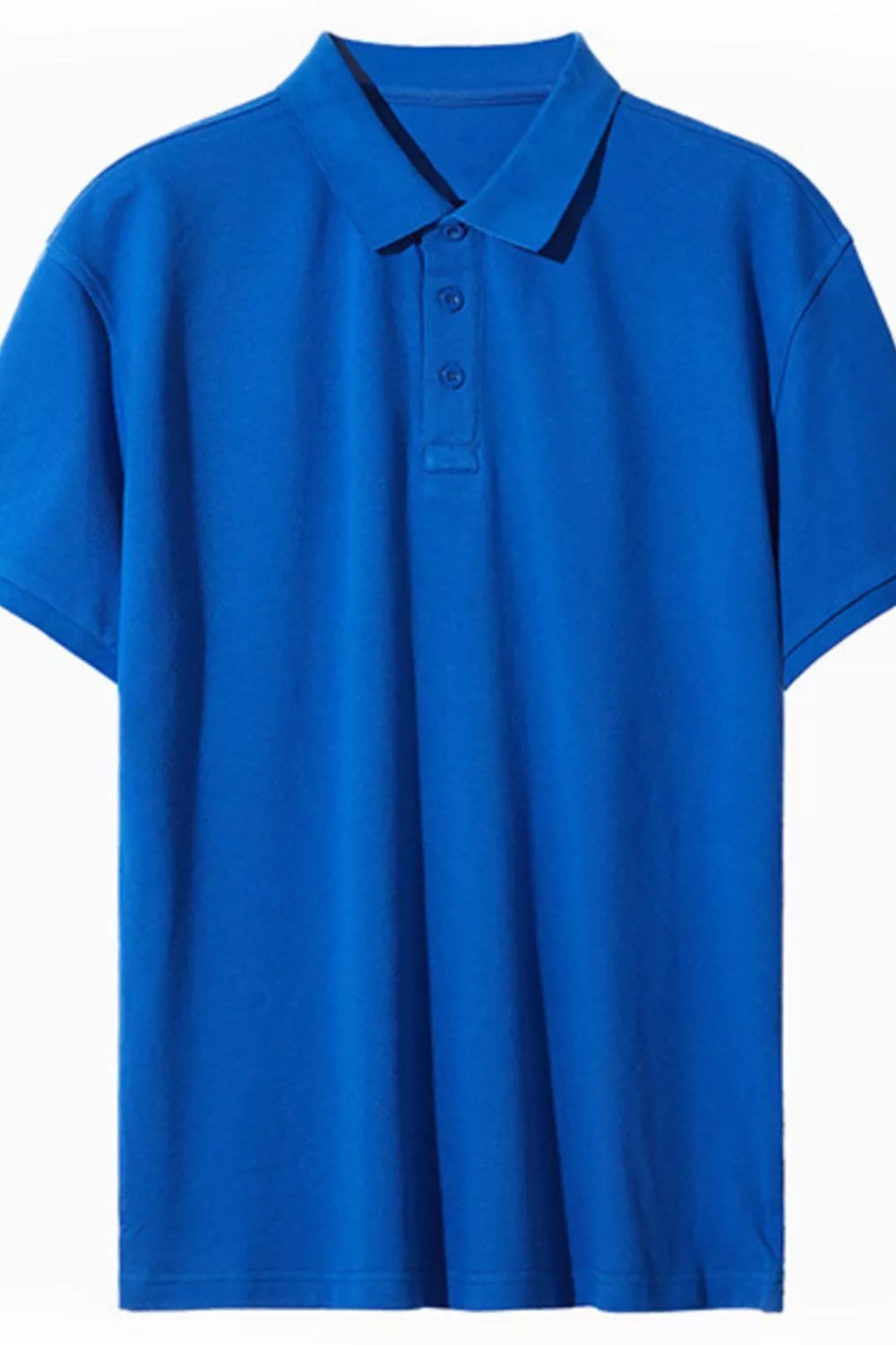 Men's Full Size Button Detail Short Sleeve Polo Plus Size - cas7m
