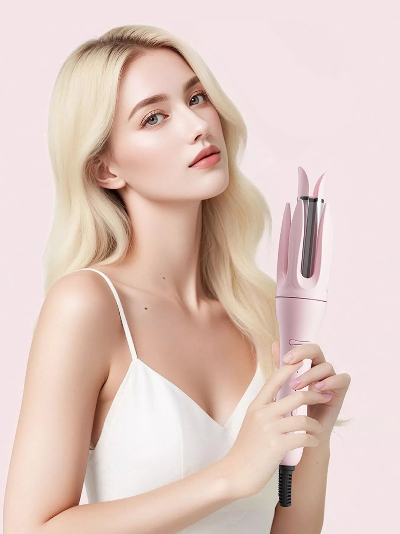 Automatic Ceramic Rotating Curling Iron: Salon-Quality Curls at Home - cas7m