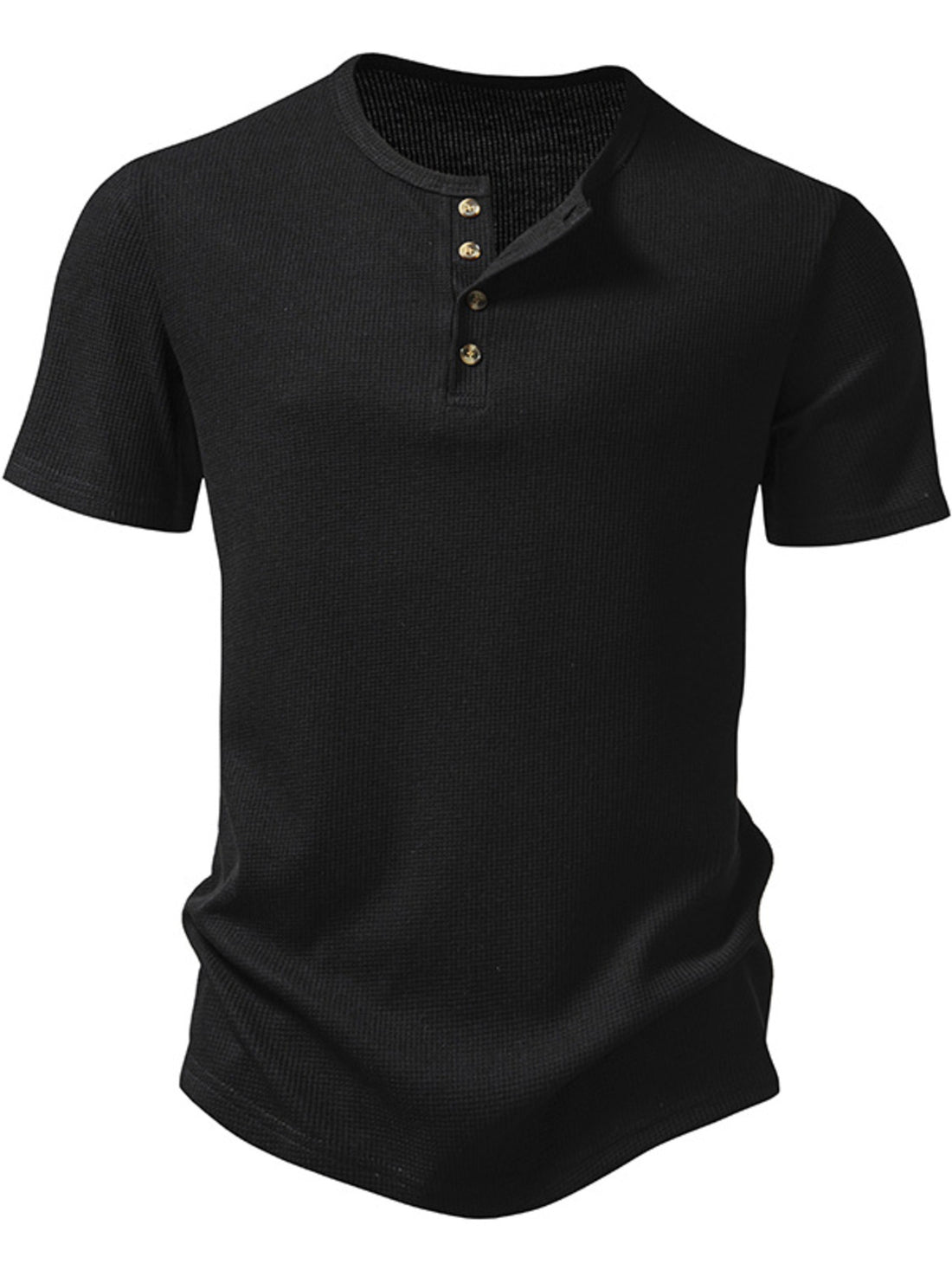 Men's Button Detail Short Sleeve T-Shirt - cas7m