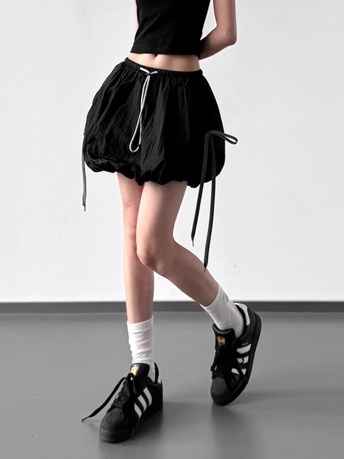 Bubble Drawstring Casual Shorts - cas7m